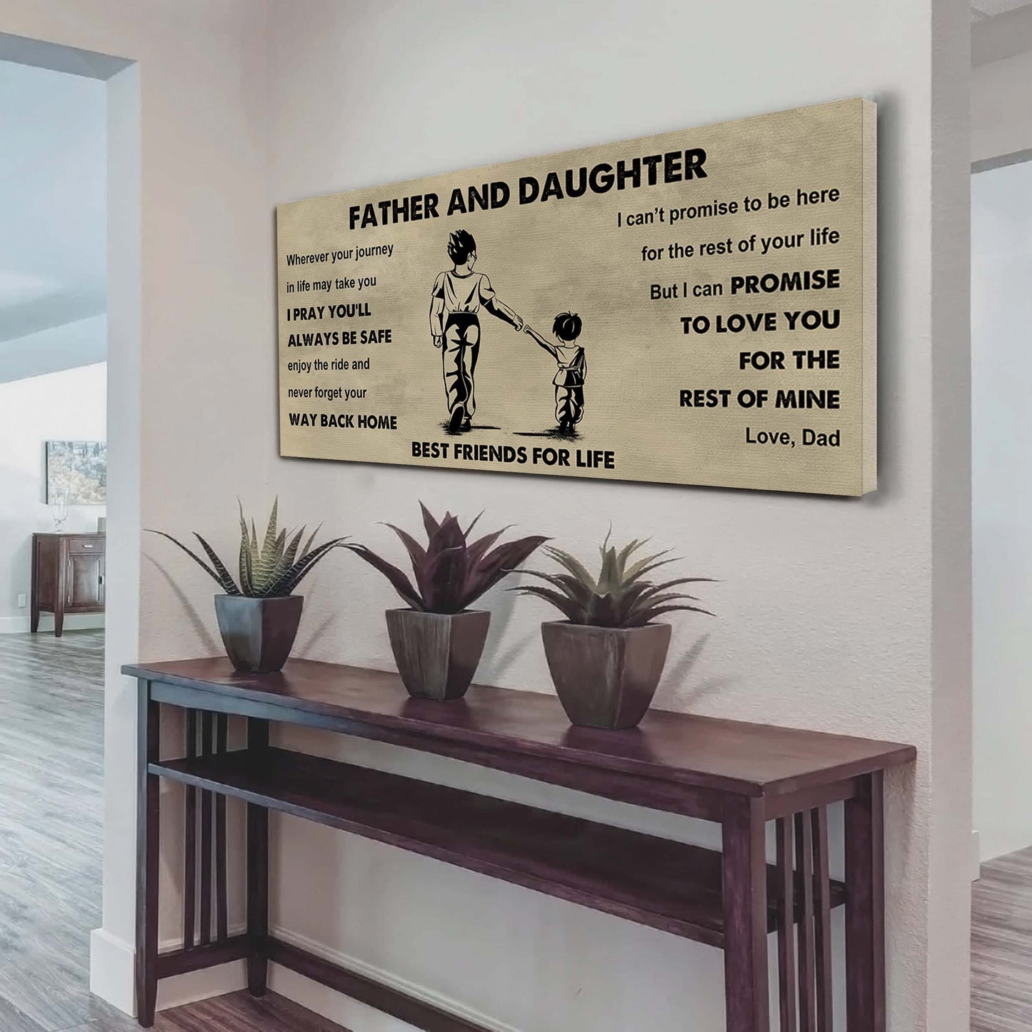 Knight Templar Father And Daughter Best Friends For Life - Ver 2 Never Forget Your Way Back Home Poster Canvas Gift For Son From Father