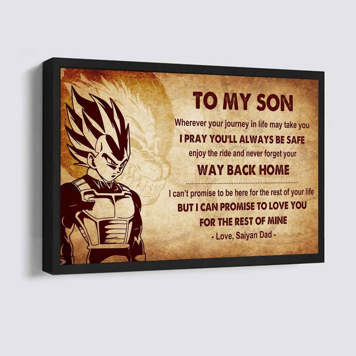 Spartan Poster Canvas Your Way Back Home From Dad To Son Gift For Your Son