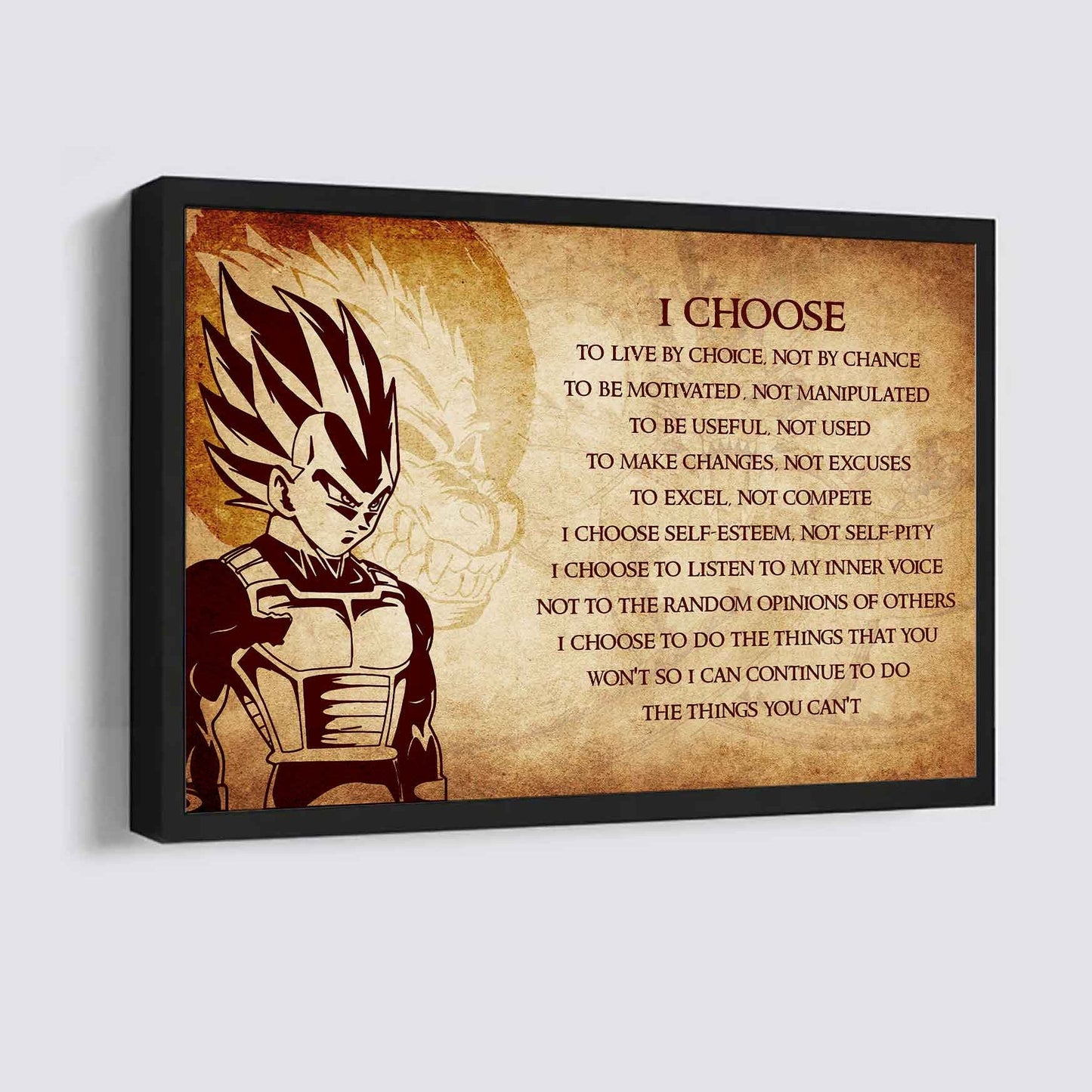 Spartan Poster Canvas I Choose To Live By Choice Best Gift With Motivation Quotes