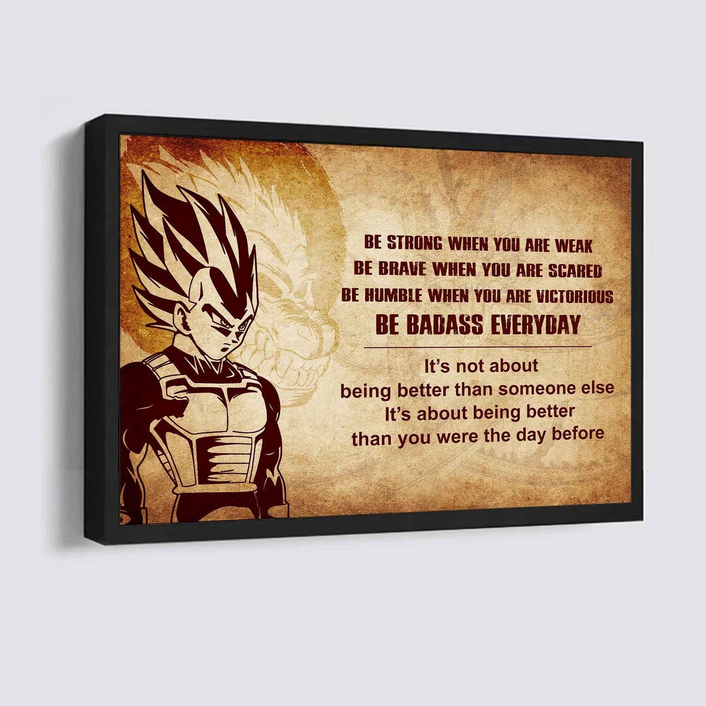 Knight Templar Poster Canvas Be Strong When You Are Weak Be Badass Everyday From Dad To Son Gift For Your Son Motivational Quotes