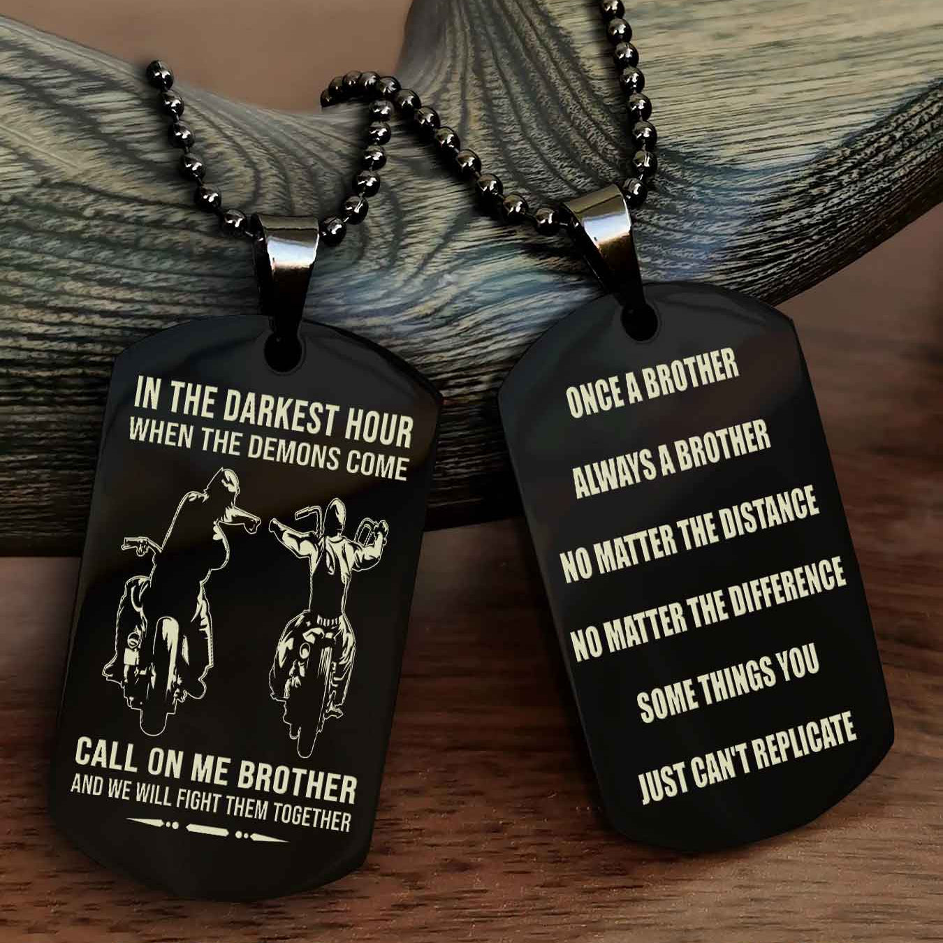 Knight Templar Customizable engraved dog tag double sided gift from brother Once A Brother Always A Brother
