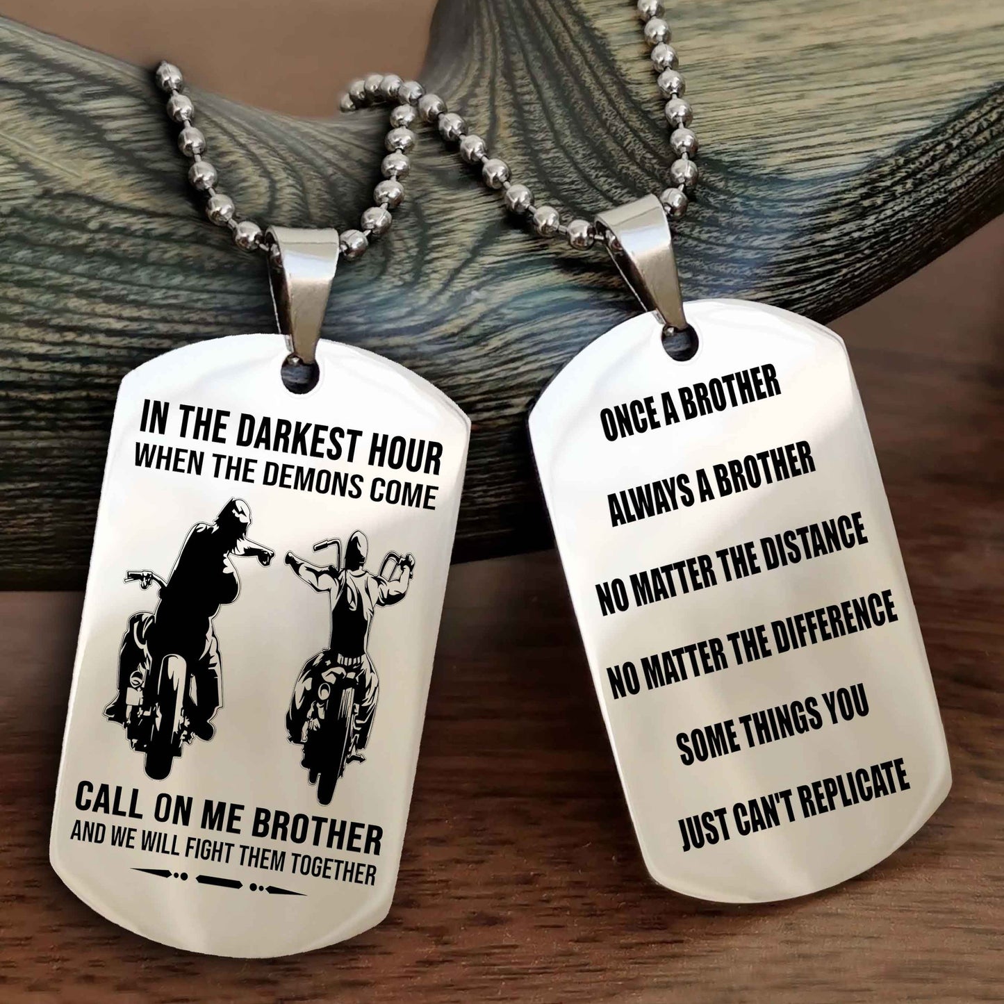 Knight Templar Customizable engraved dog tag double sided gift from brother Once A Brother Always A Brother