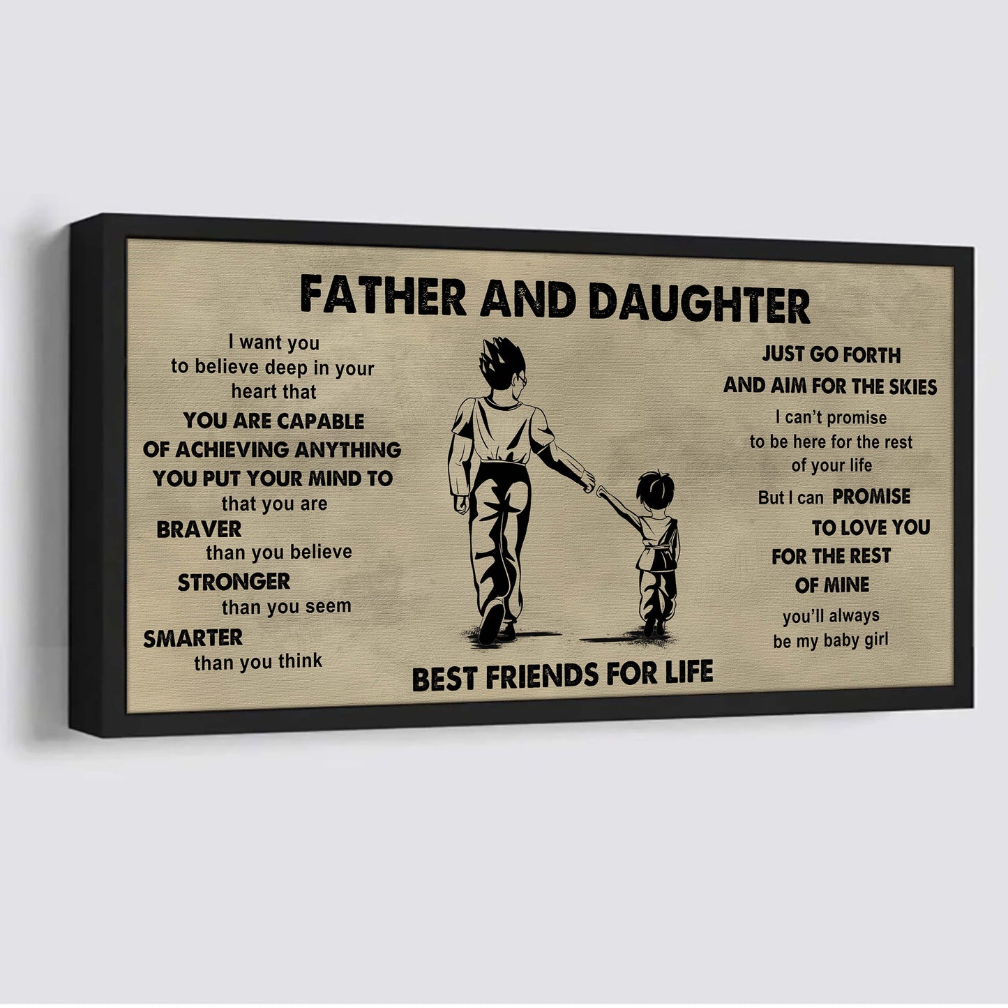 Vikings Father And Daughter Best Friends For Life - That You Are Braver Than You Believe Poster Canvas Gift For Daughter From Father