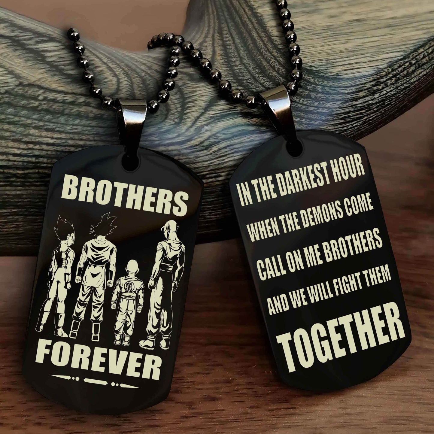 Knight Templar Personalized Double Sided Dog Tag For My Brother - Call On Me Brother And We Will Fight Them Together Gift For Your Friend