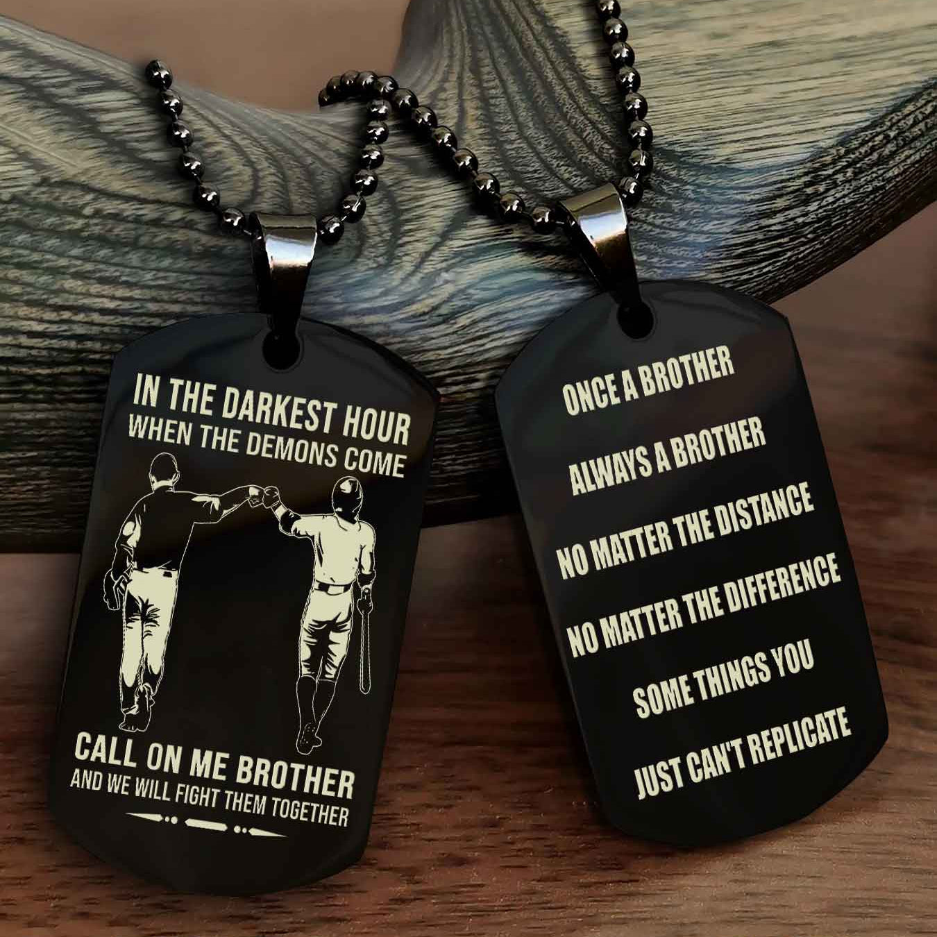 Knight Templar Customizable engraved dog tag double sided gift from brother Once A Brother Always A Brother