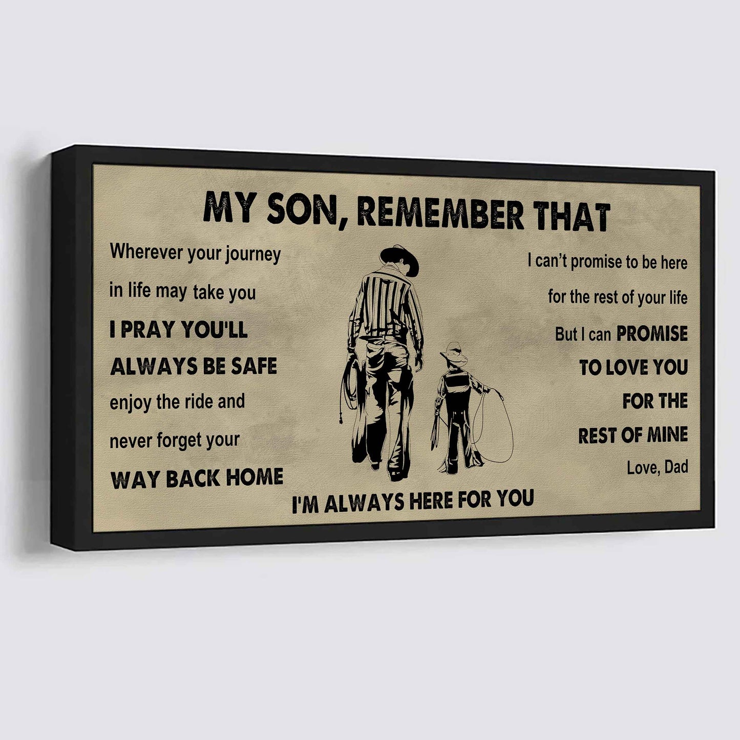 Personalized Sport Poster Canvas - My Son Remember That Never Forget Your Way Back Home