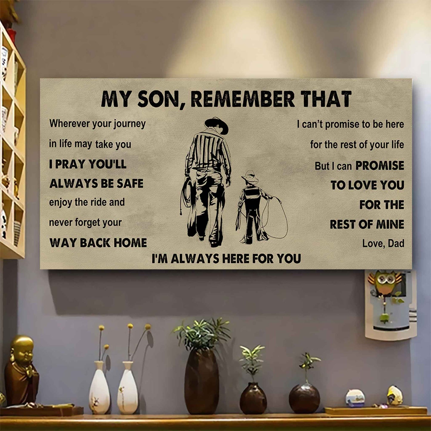 Personalized Sport Poster Canvas - My Son Remember That Never Forget Your Way Back Home