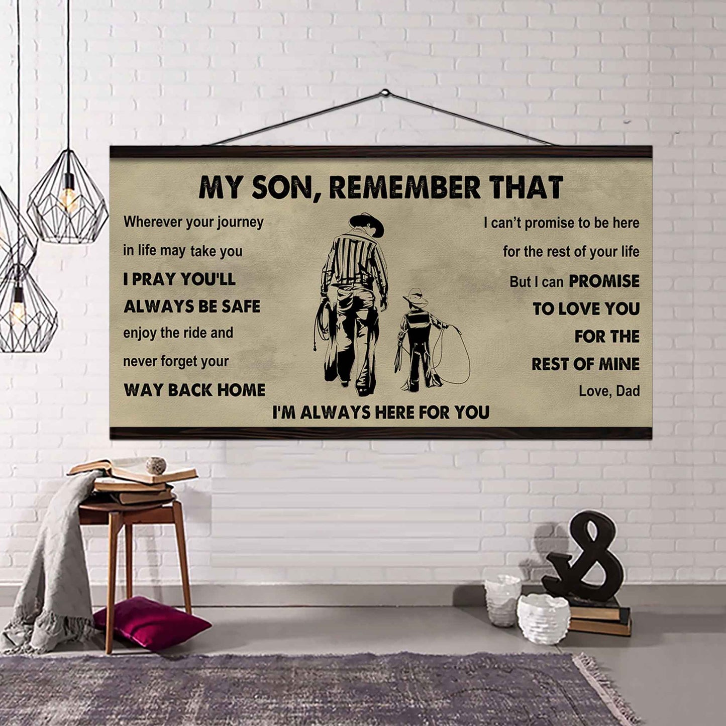 Personalized Sport Poster Canvas - My Son Remember That Never Forget Your Way Back Home