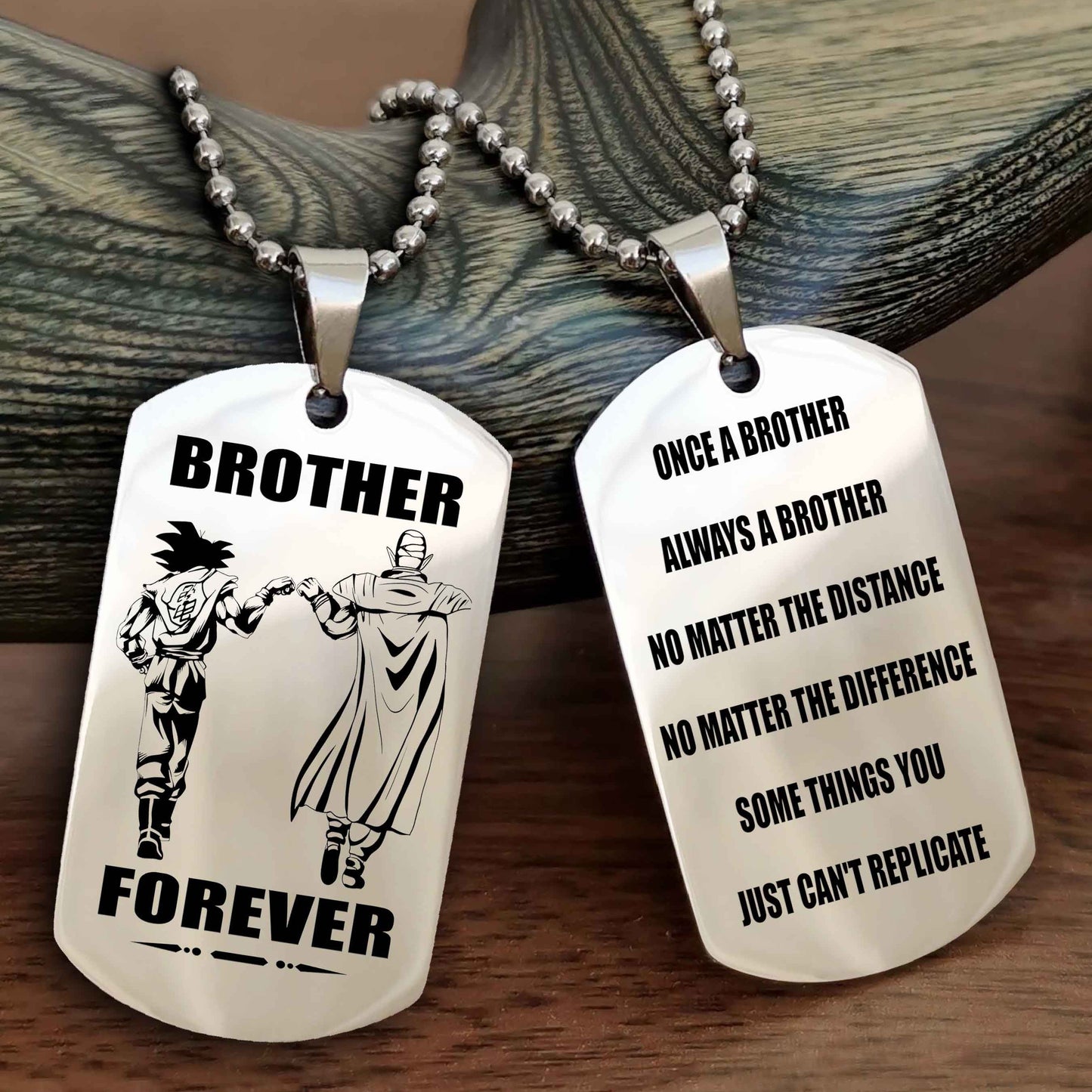 Knight Templar Customizable engraved dog tag double sided gift from brother - Brother Forever Once A Brother Always A Brother