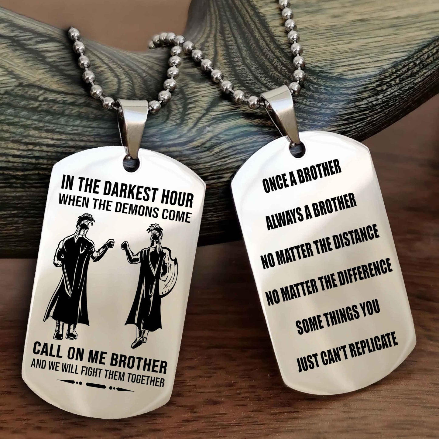 Knight Templar Customizable engraved dog tag double sided gift from brother Once A Brother Always A Brother