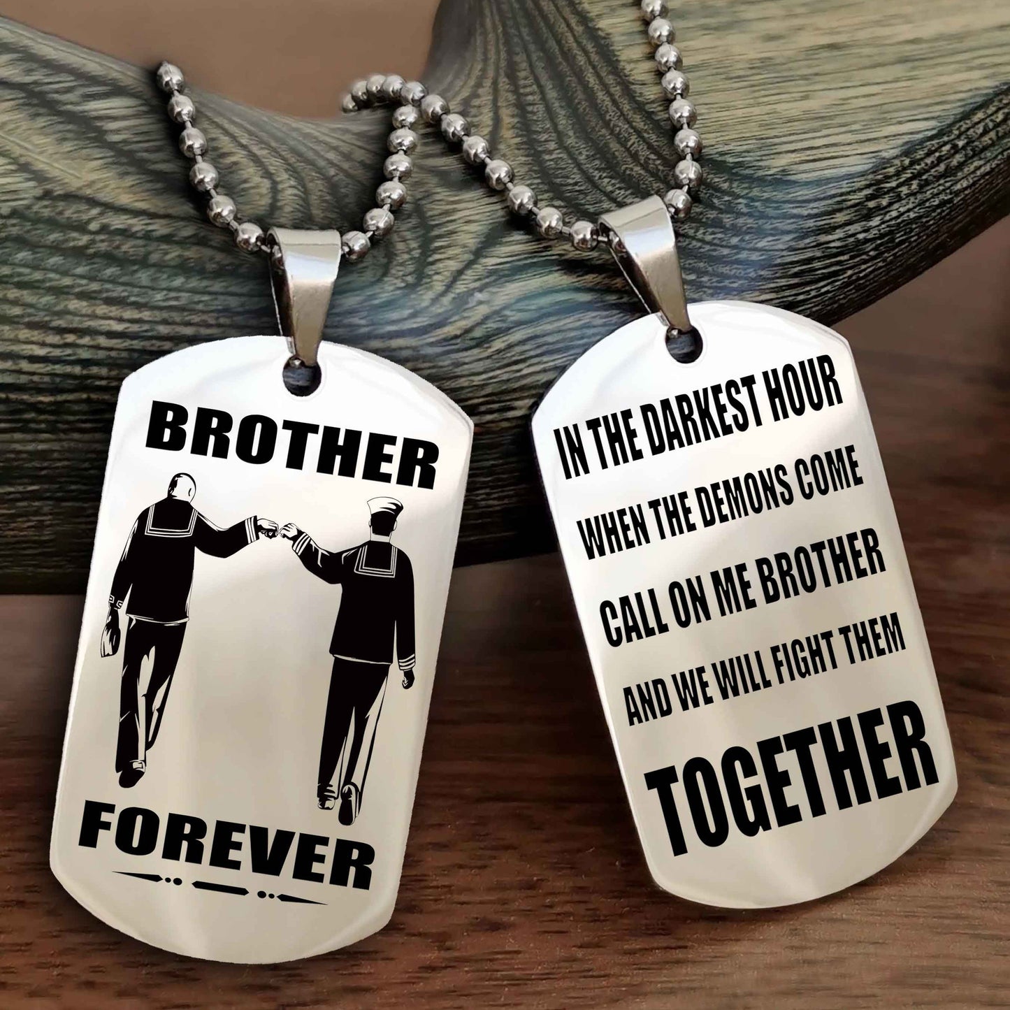 Soldier: Army-Navy Personalized Double Sided Dog Tag For My Brother - Call On Me Brother And We Will Fight Them Together Gift For Your Friend