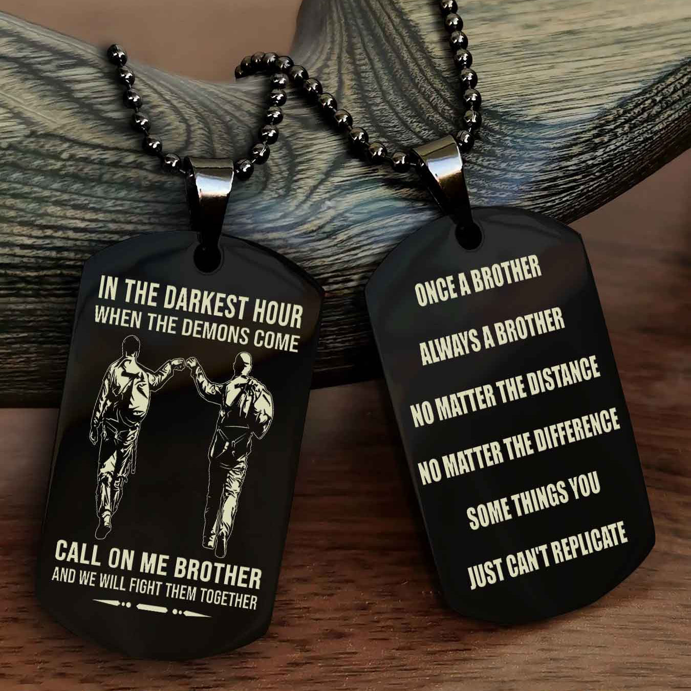 Knight Templar Customizable engraved dog tag double sided gift from brother Once A Brother Always A Brother