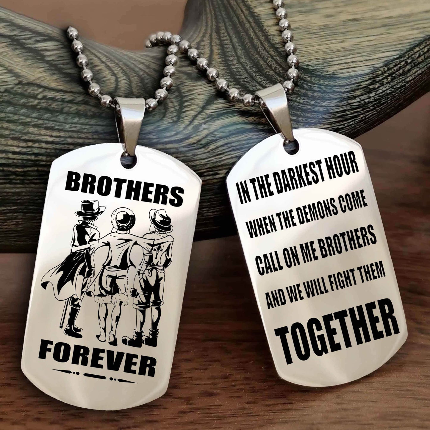 Knight Templar Personalized Double Sided Dog Tag For My Brother - Call On Me Brother And We Will Fight Them Together Gift For Your Friend
