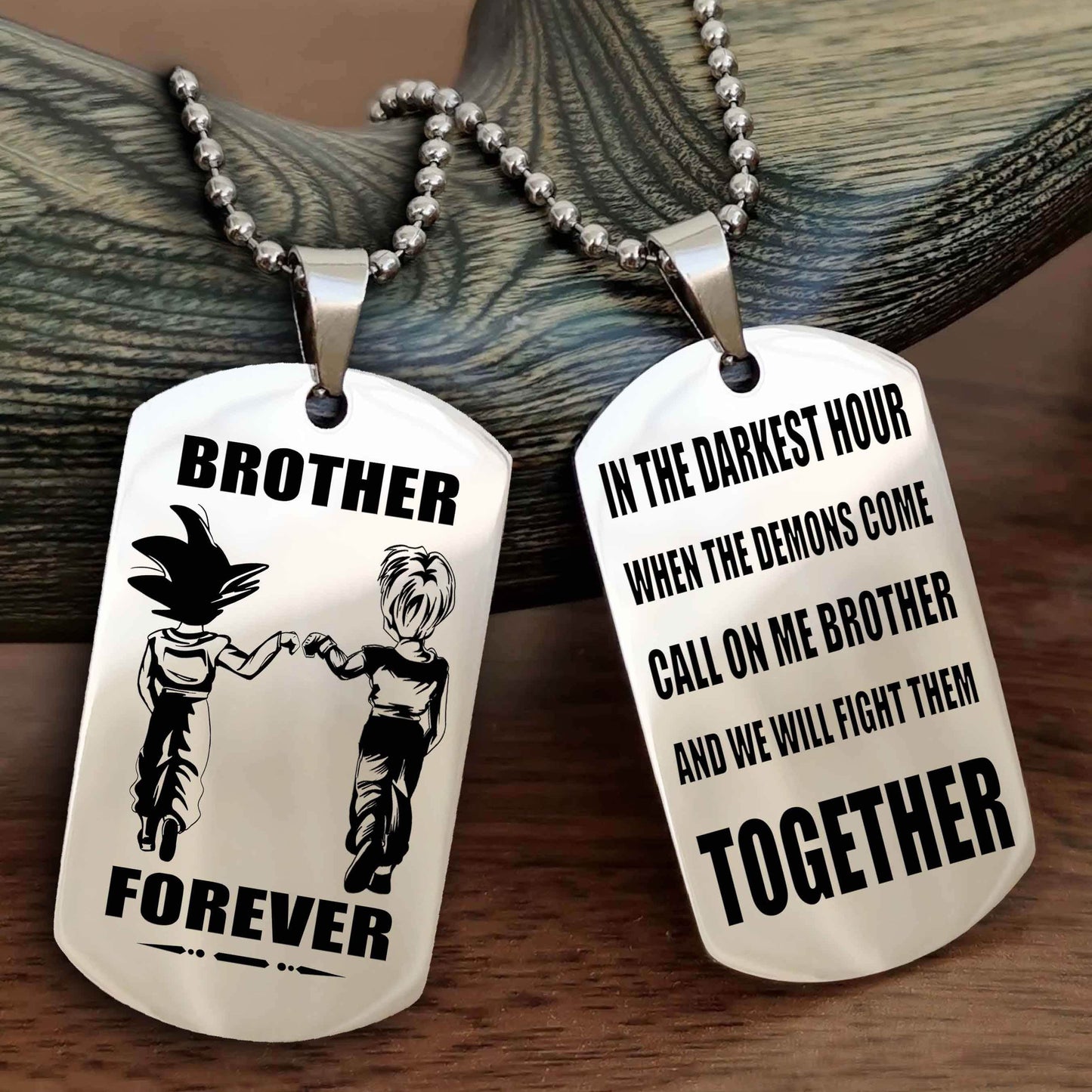 Knight Templar Personalized Double Sided Dog Tag For My Brother - Call On Me Brother And We Will Fight Them Together Gift For Your Friend