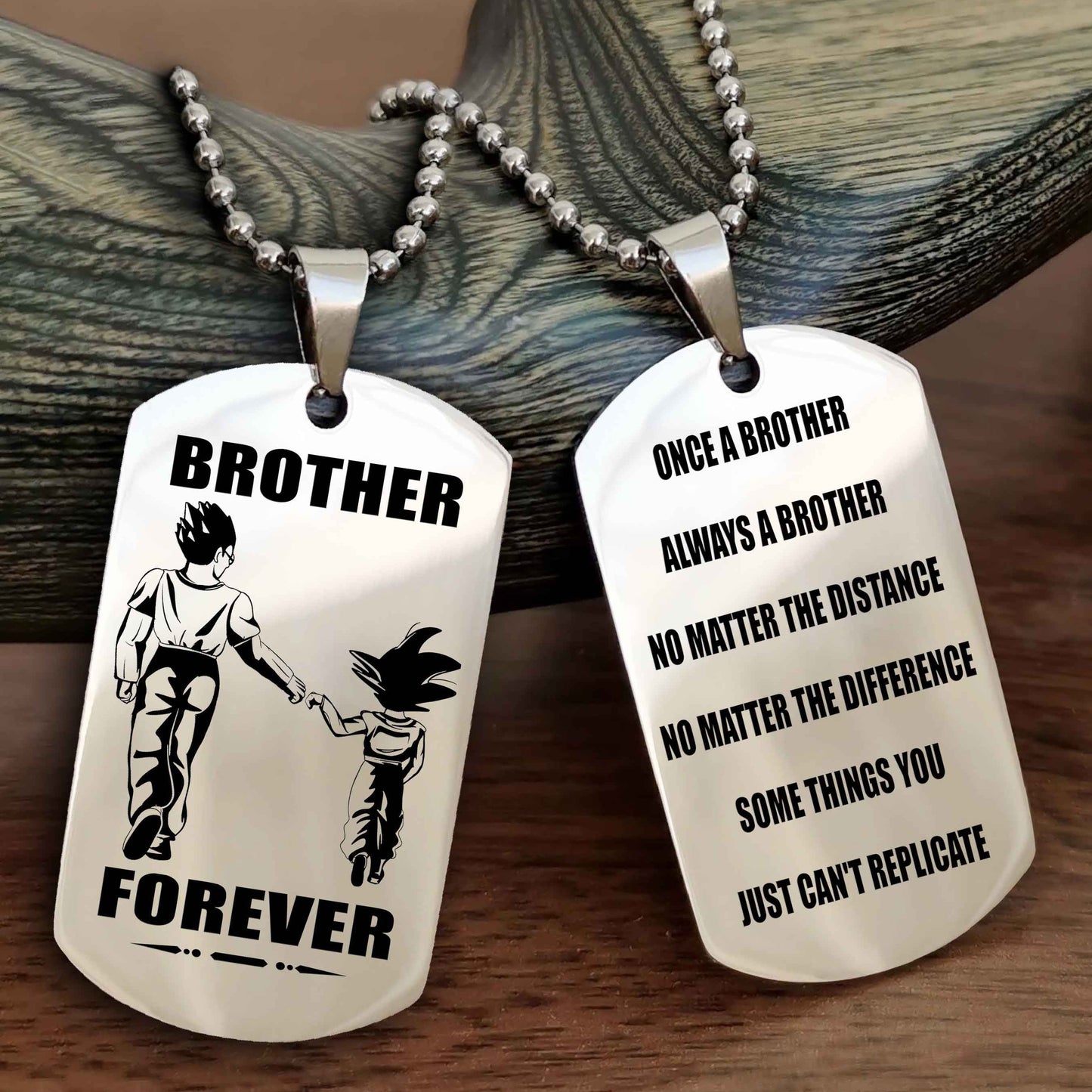 Knight Templar Customizable engraved dog tag double sided gift from brother - Brother Forever Once A Brother Always A Brother