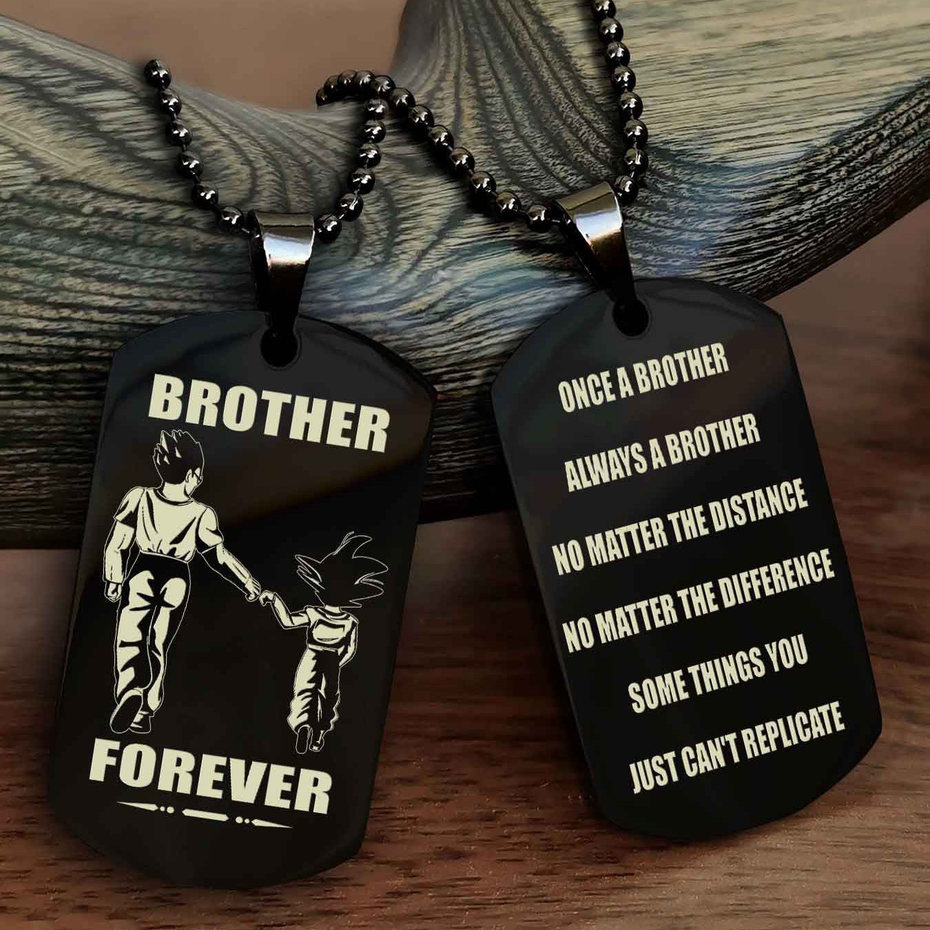 Knight Templar Customizable engraved dog tag double sided gift from brother - Brother Forever Once A Brother Always A Brother