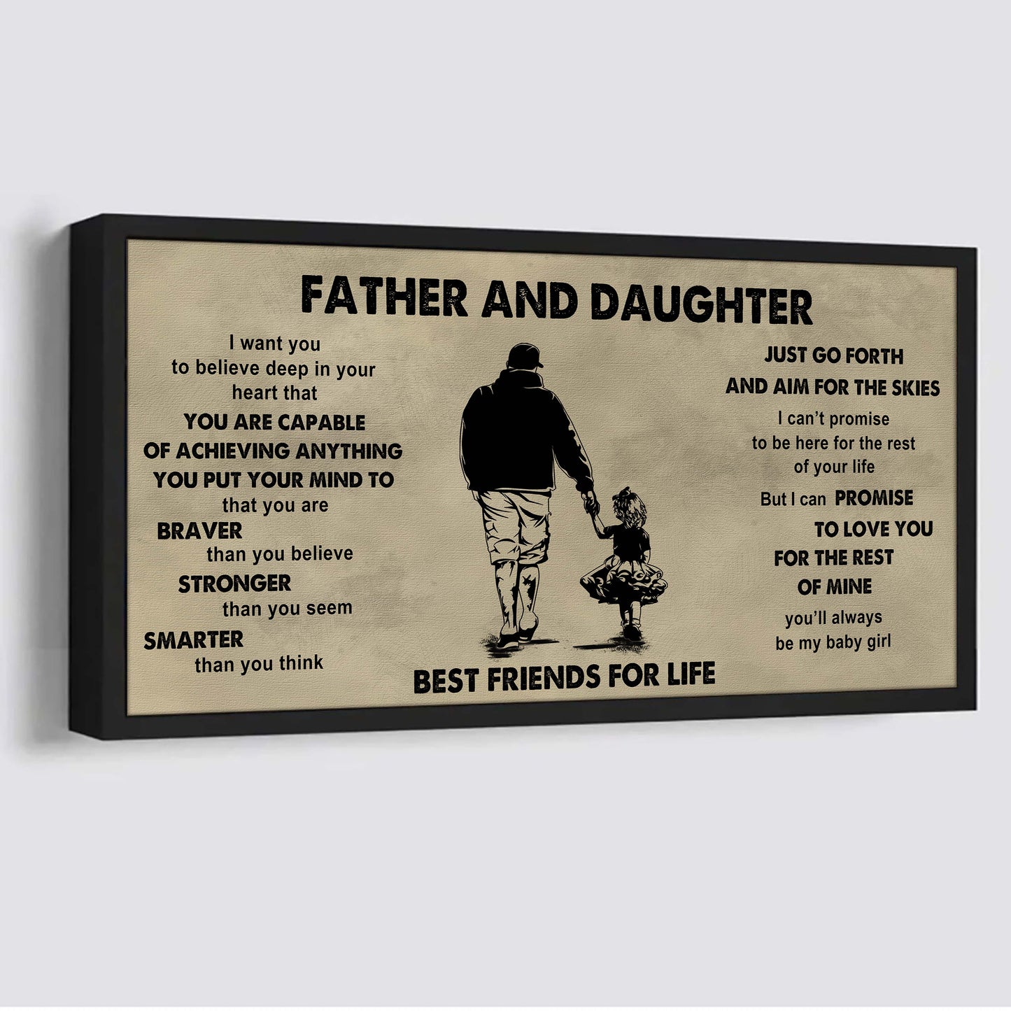 Vikings Father And Son Best Friends For Life - That You Are Braver Than You Believe Poster Canvas Gift For Son From Father