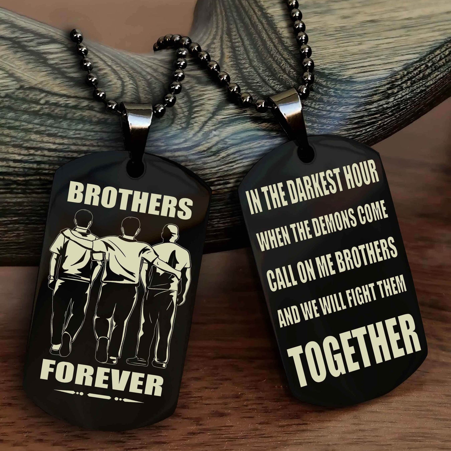 Knight Templar Personalized Double Sided Dog Tag For My Brother - Call On Me Brother And We Will Fight Them Together Gift For Your Friend