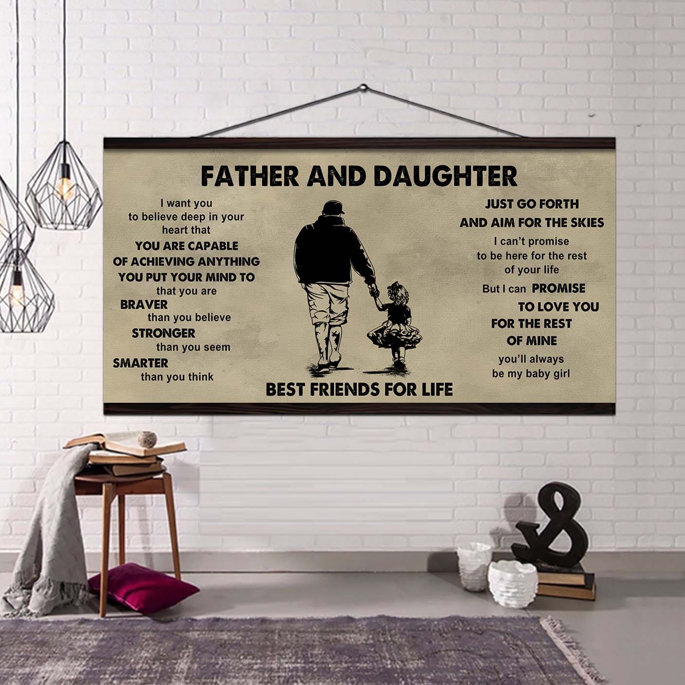 DRB VGT Father And Son Best Friends For Life - That You Are Braver Than You Believe Poster Canvas Gift For Son From Father