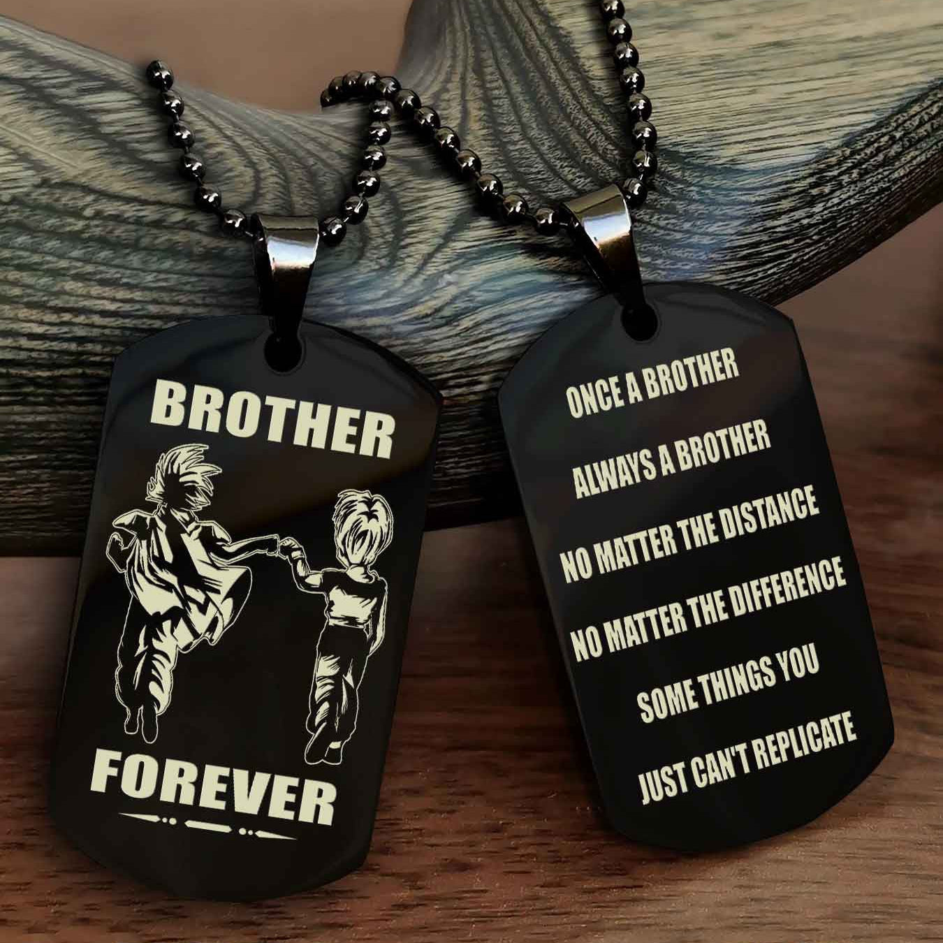 Knight Templar Customizable engraved dog tag double sided gift from brother - Brother Forever Once A Brother Always A Brother
