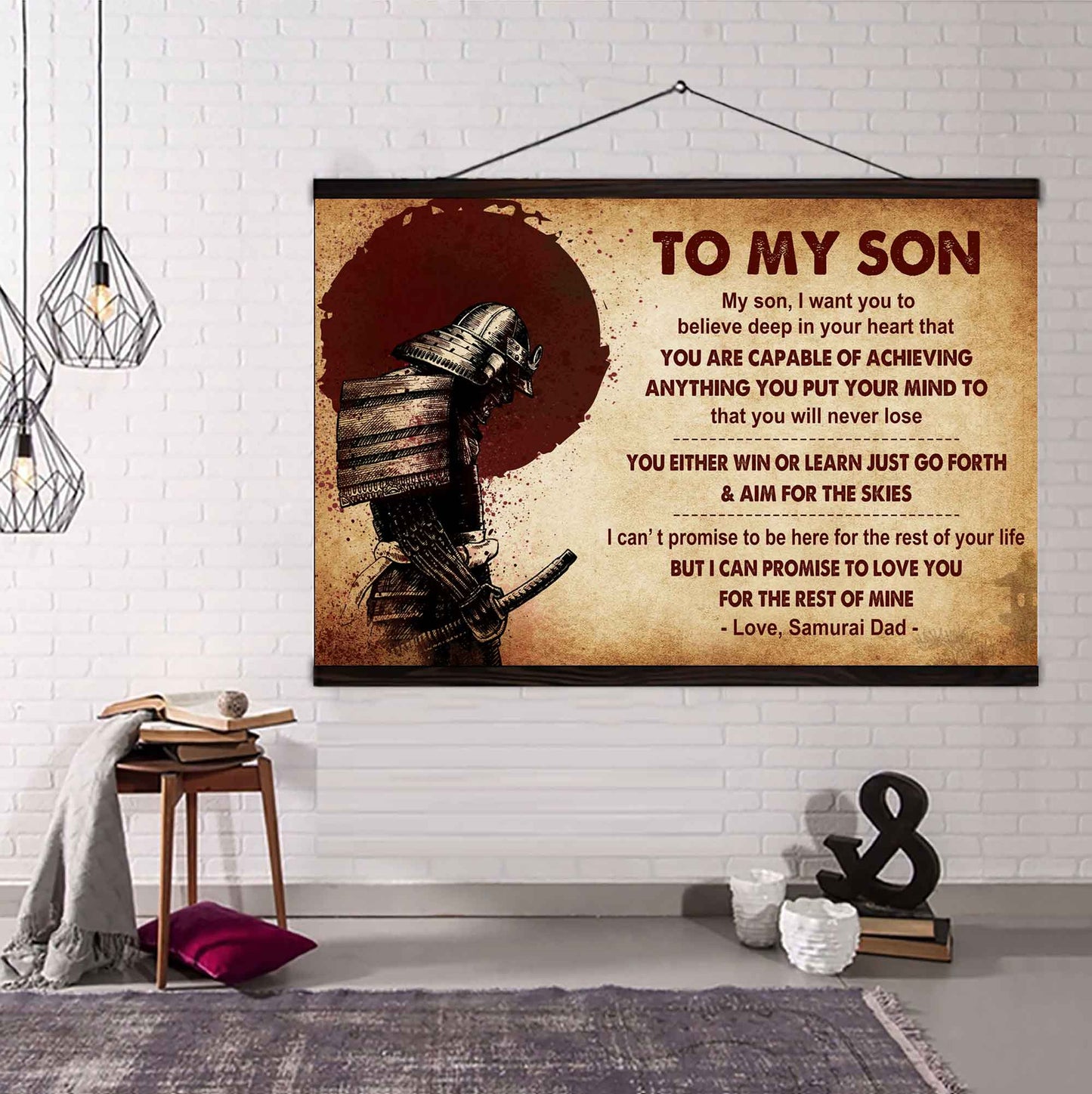 Spartan Poster Canvas You Will Never Lose You Either Win Or Learn From Dad To Son
