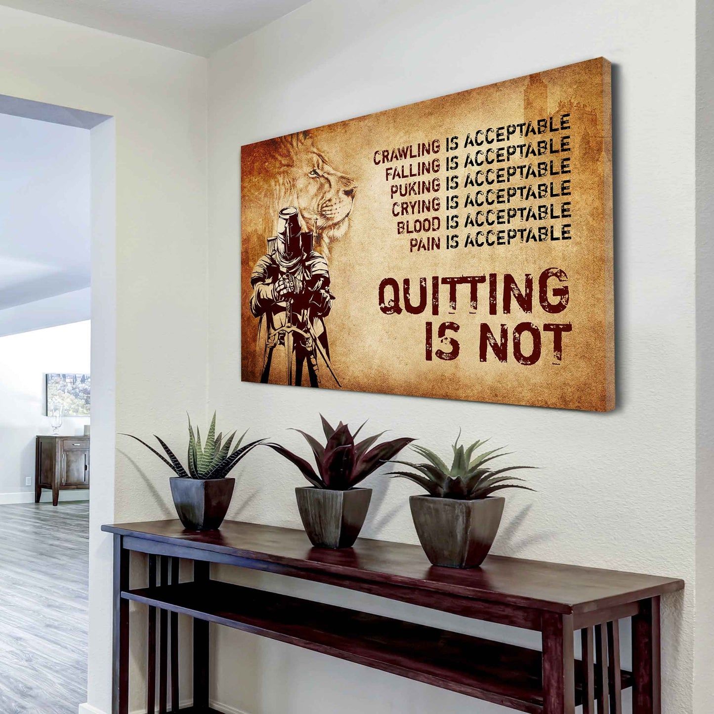 Knight Templar Poster Canvas Quiting Is Not Best Gifts Motivation Quotes