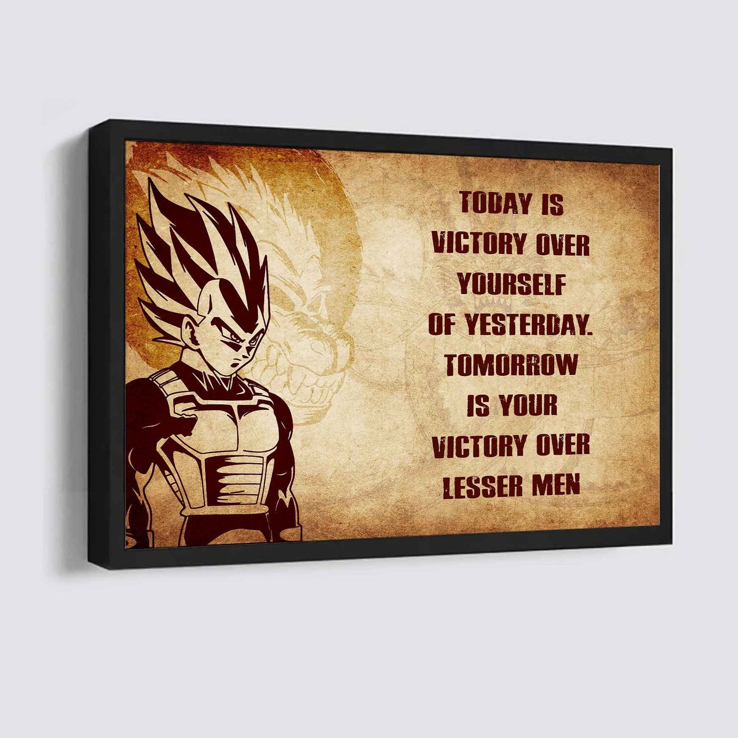 Spartan Poster Canvas Today Is Victory Over Yourself Of Yesterday Best Gift With Motivation Quotes