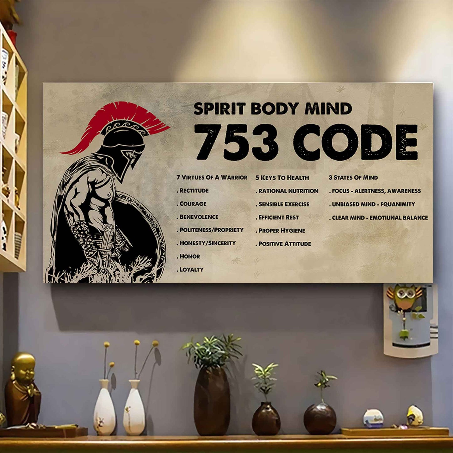 Knight Templar Poster Canvas 7 5 3 Code Motivation Quotes