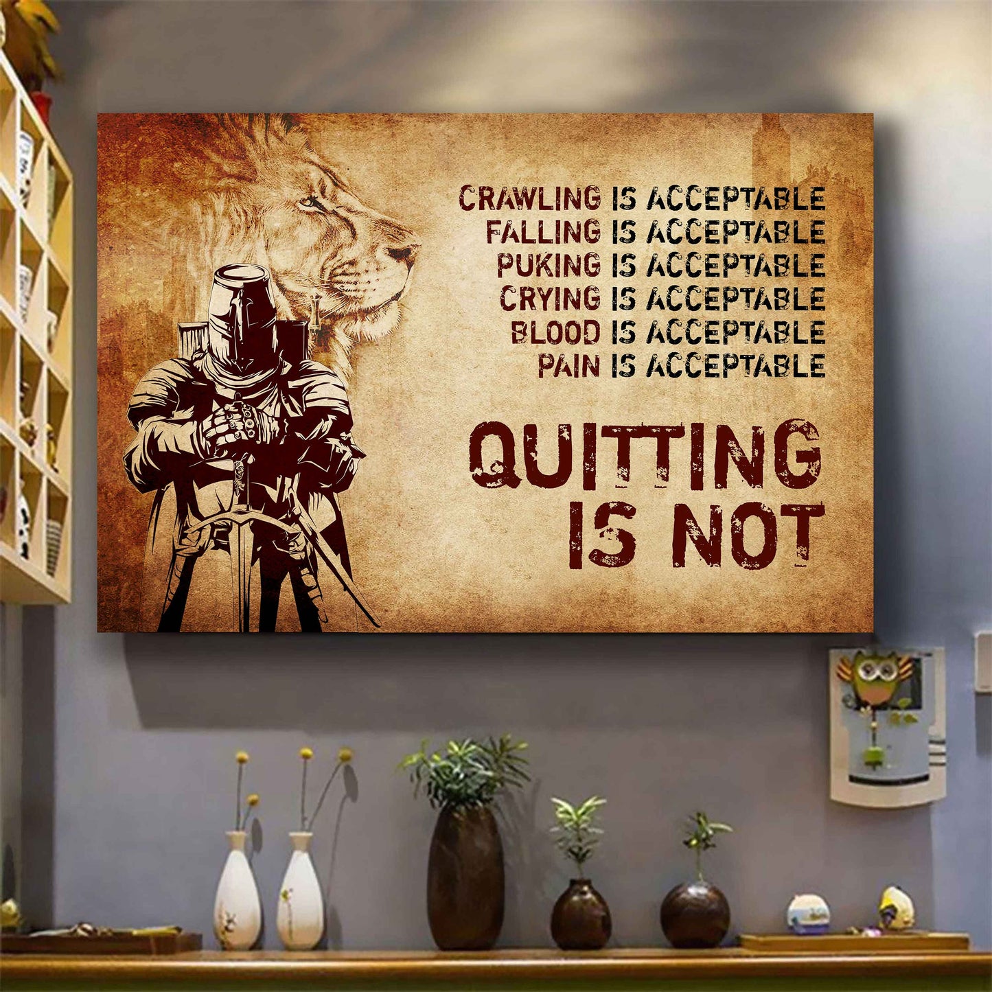 Knight Templar Poster Canvas Quiting Is Not Best Gifts Motivation Quotes