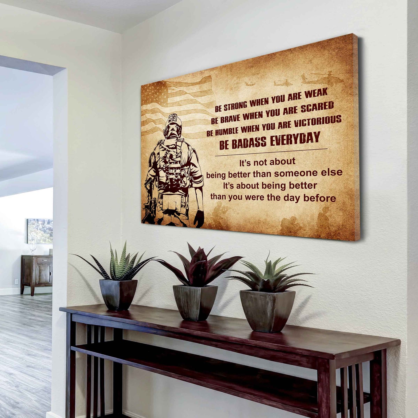 Knight Templar Poster Canvas Be Strong When You Are Weak Be Badass Everyday From Dad To Son Gift For Your Son Motivational Quotes