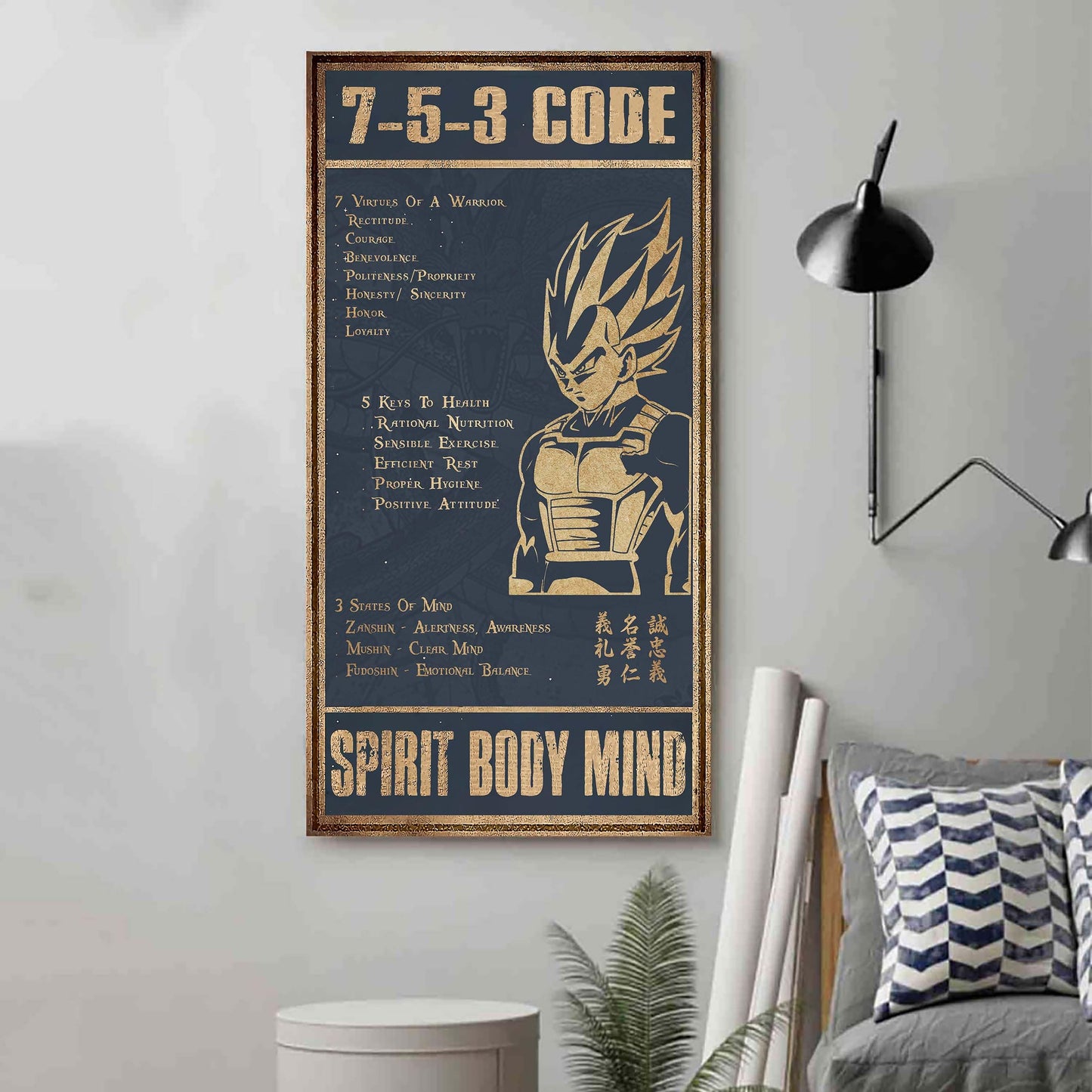 VGT 7 5 3 Code New Vertical Poster Canvas Wall Art (Ver1)