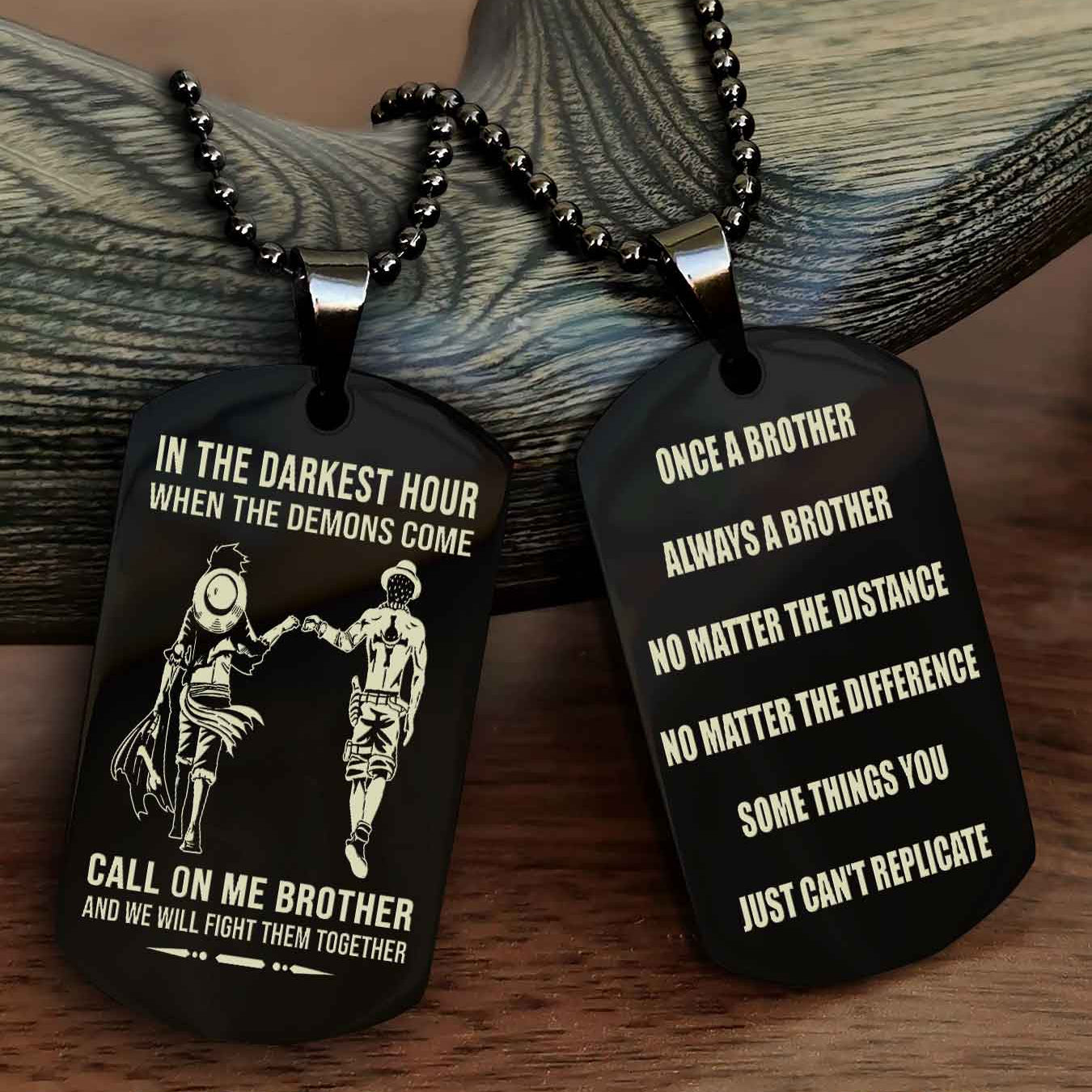 Knight Templar Customizable engraved dog tag double sided gift from brother Once A Brother Always A Brother