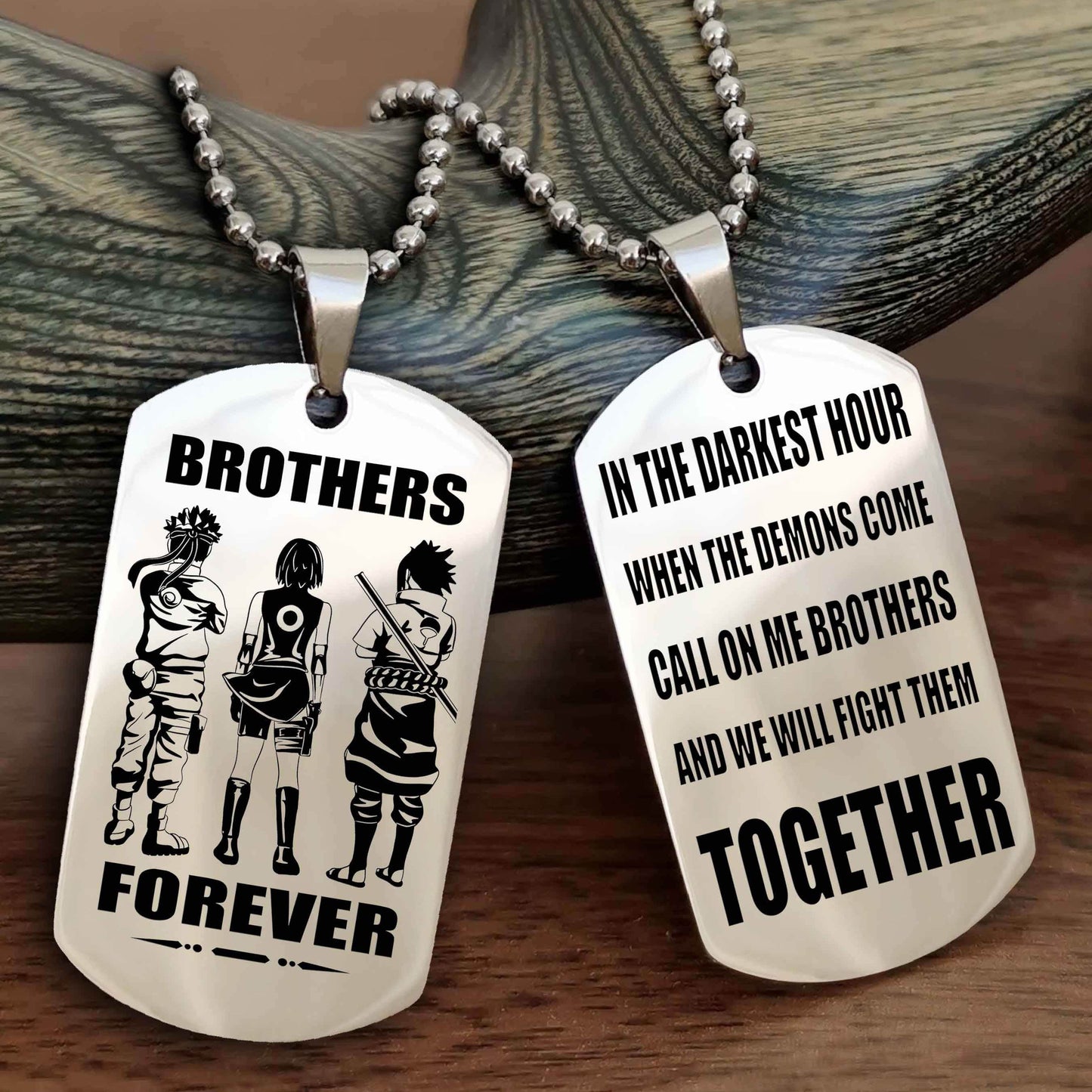 Knight Templar Personalized Double Sided Dog Tag For My Brother - Call On Me Brother And We Will Fight Them Together Gift For Your Friend