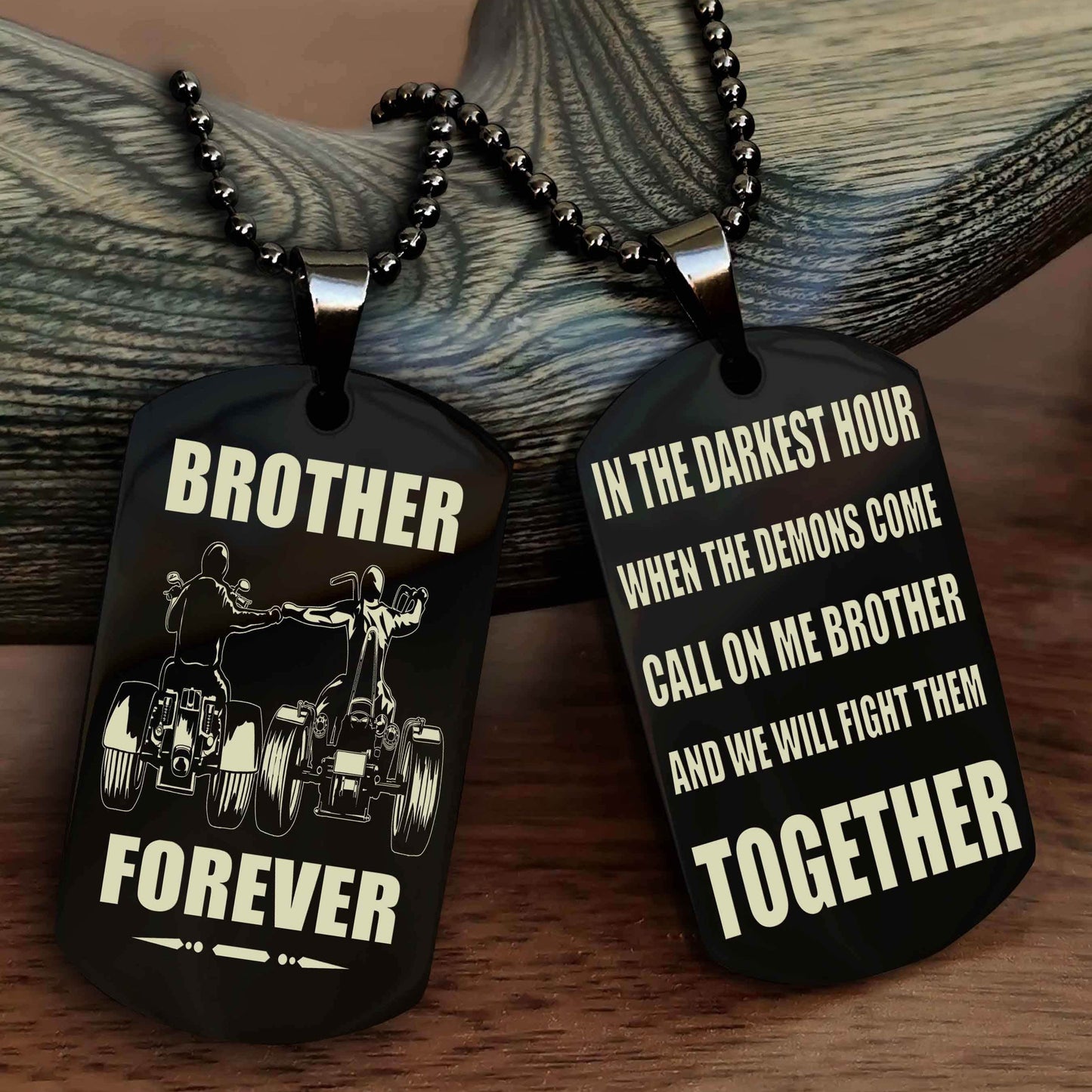 Knight Templar Personalized Double Sided Dog Tag For My Brother - Call On Me Brother And We Will Fight Them Together Gift For Your Friend