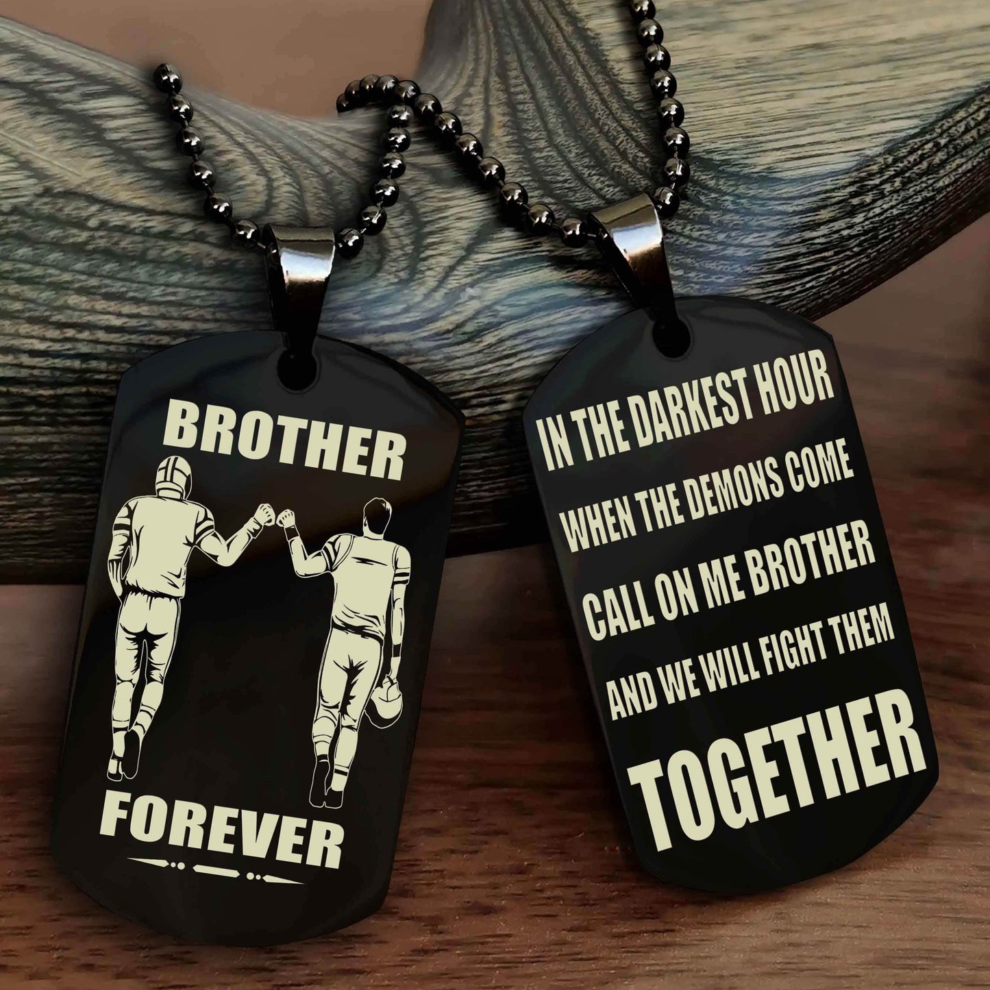 Knight Templar Personalized Double Sided Dog Tag For My Brother - Call On Me Brother And We Will Fight Them Together Gift For Your Friend