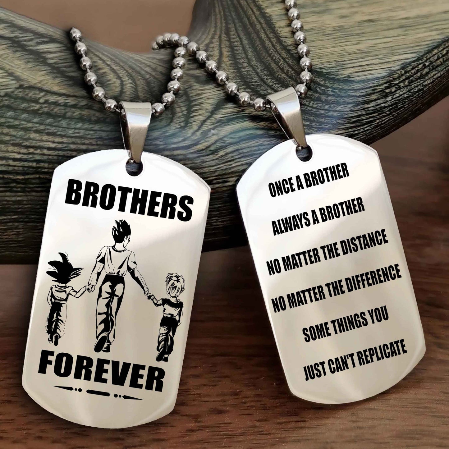 Knight Templar Customizable engraved dog tag double sided gift from brother - Brother Forever Once A Brother Always A Brother