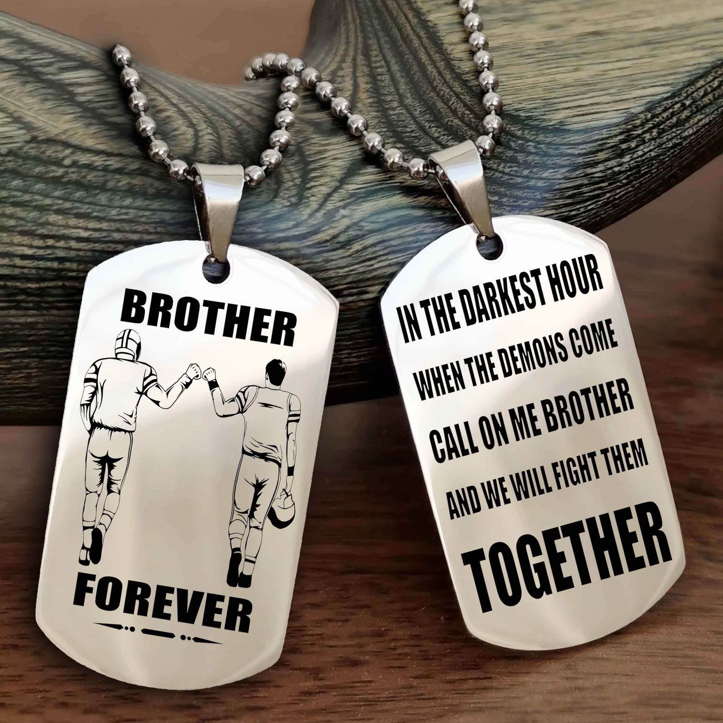 Knight Templar Personalized Double Sided Dog Tag For My Brother - Call On Me Brother And We Will Fight Them Together Gift For Your Friend