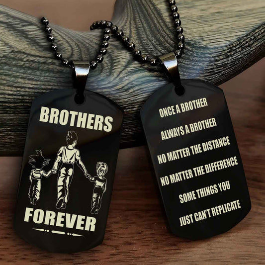 DRB Customizable engraved dog tag double sided gift from brother - Brother Forever Once A Brother Always A Brother