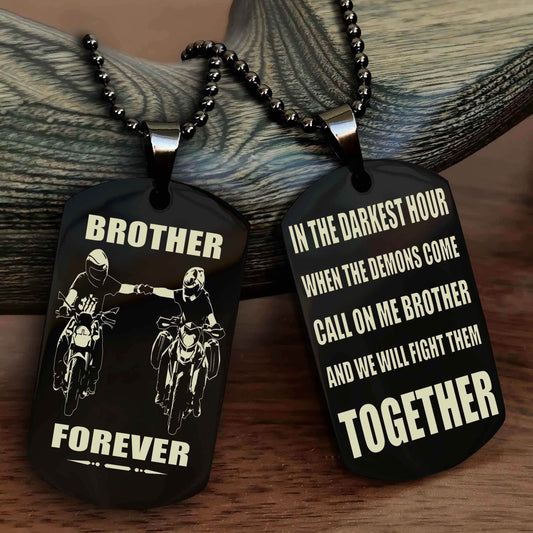 Soldier-Air force Personalized Double Sided Dog Tag For My Brother - Call On Me Brother And We Will Fight Them Together Gift For Your Friend