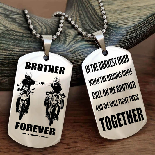 Soldier-Brother Personalized Double Sided Dog Tag For My Brother - Call On Me Brother And We Will Fight Them Together Gift For Your Friend