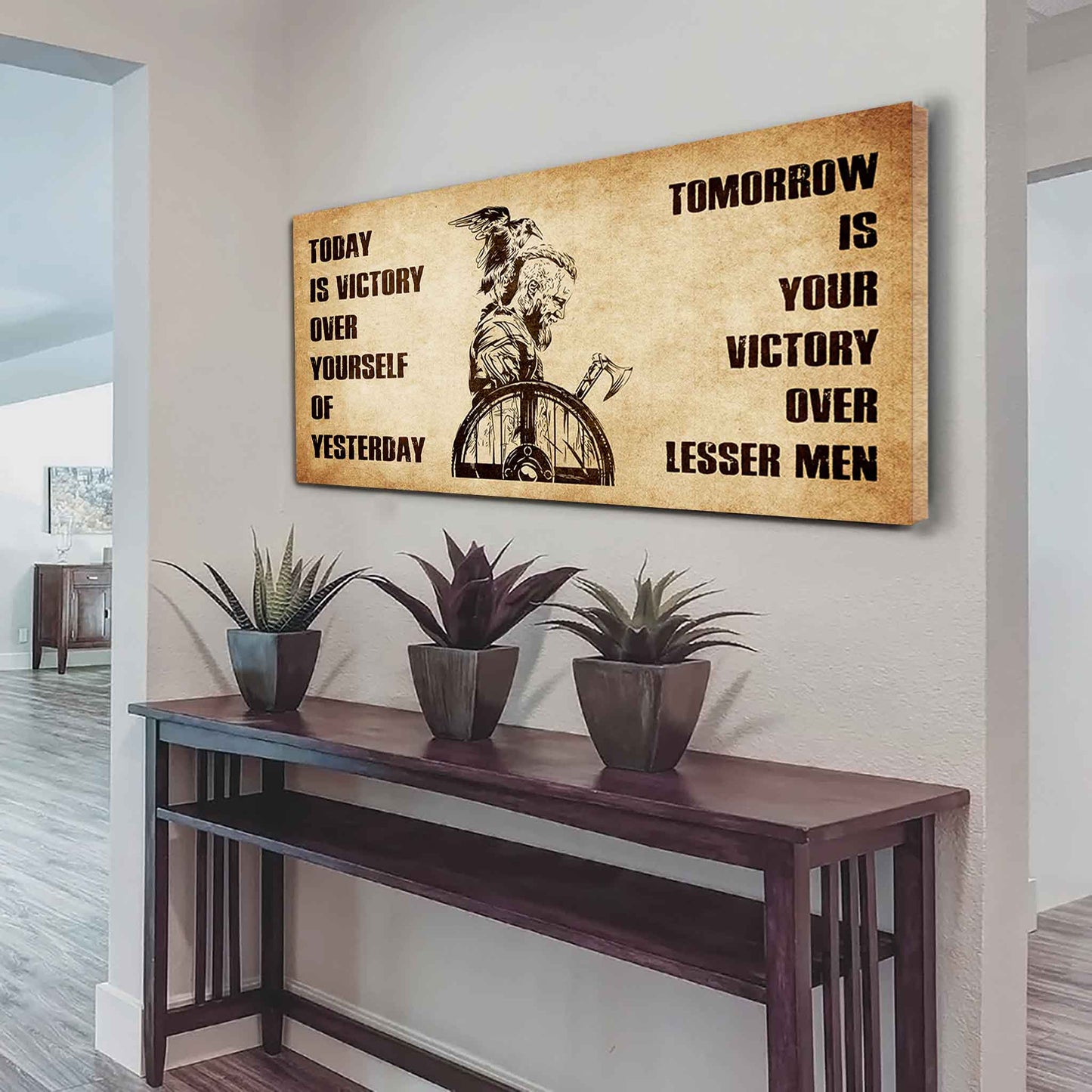 Personalized Knight Templar Poster Canvas - Today Is Victory Over Yourself Of Yesterday Tomorrow Is Your Victory Over Lesser Men