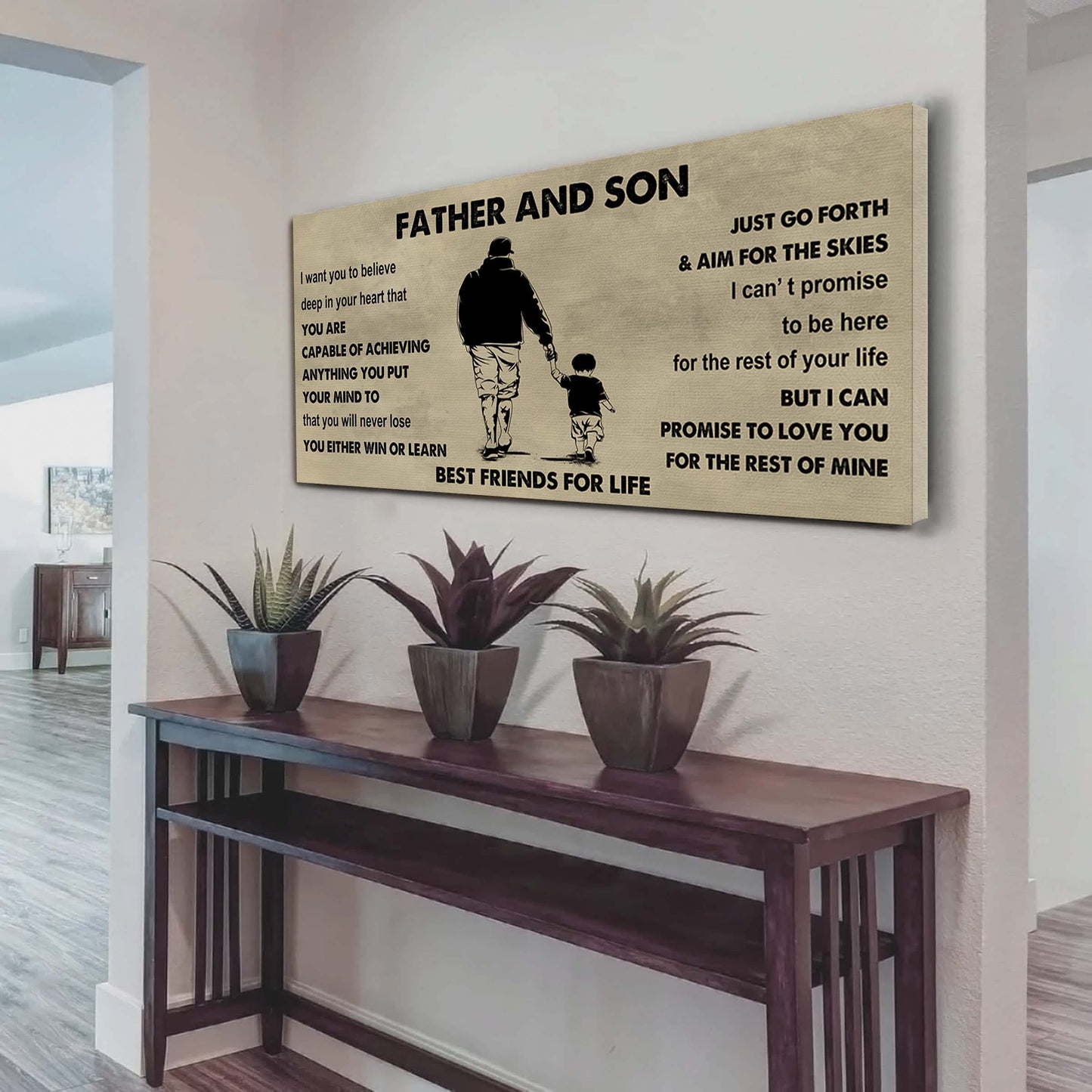 Knight Templar Father And Daughter Best Friends For Life - Ver 2 Never Forget Your Way Back Home Poster Canvas Gift For Son From Father