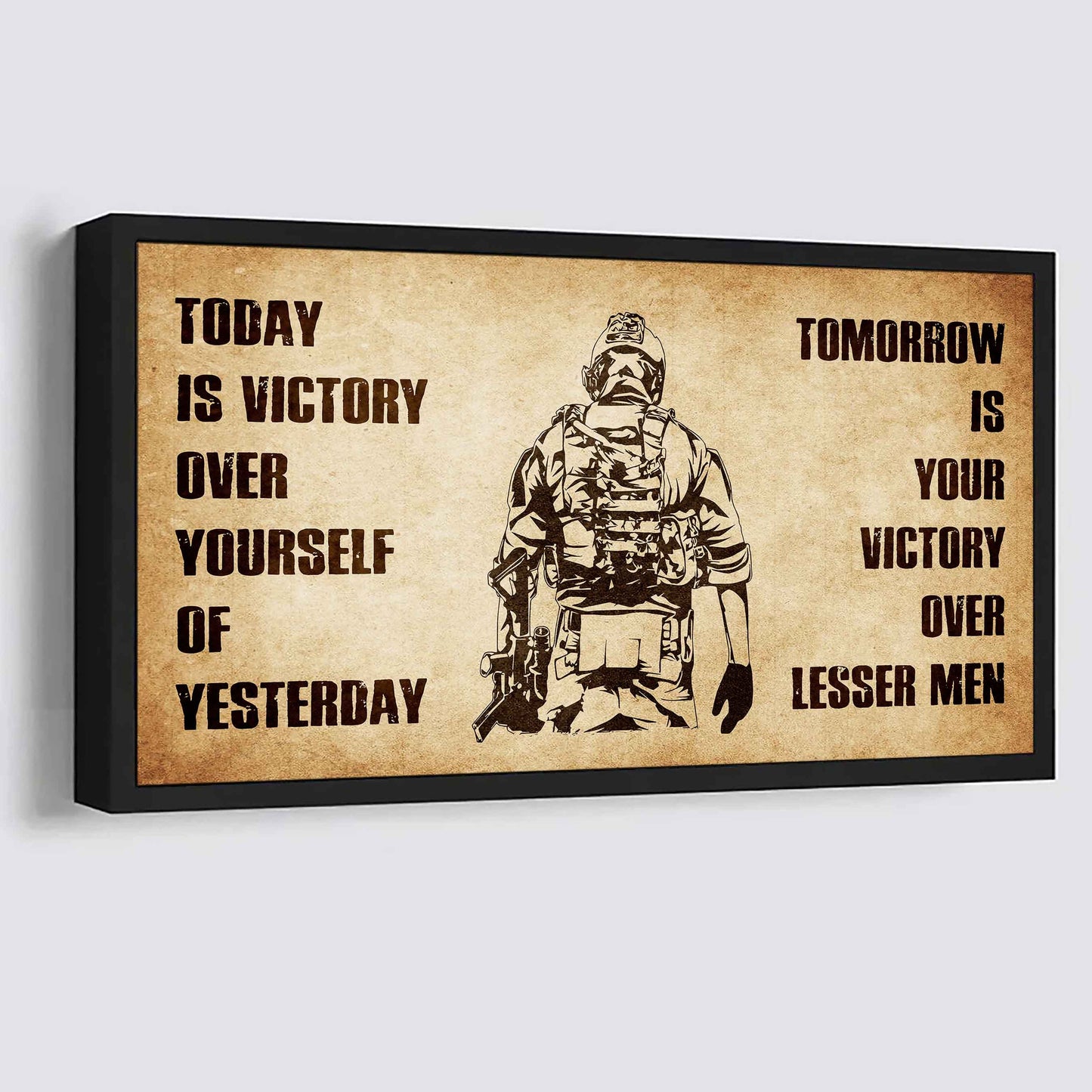 Personalized Knight Templar Poster Canvas - Today Is Victory Over Yourself Of Yesterday Tomorrow Is Your Victory Over Lesser Men