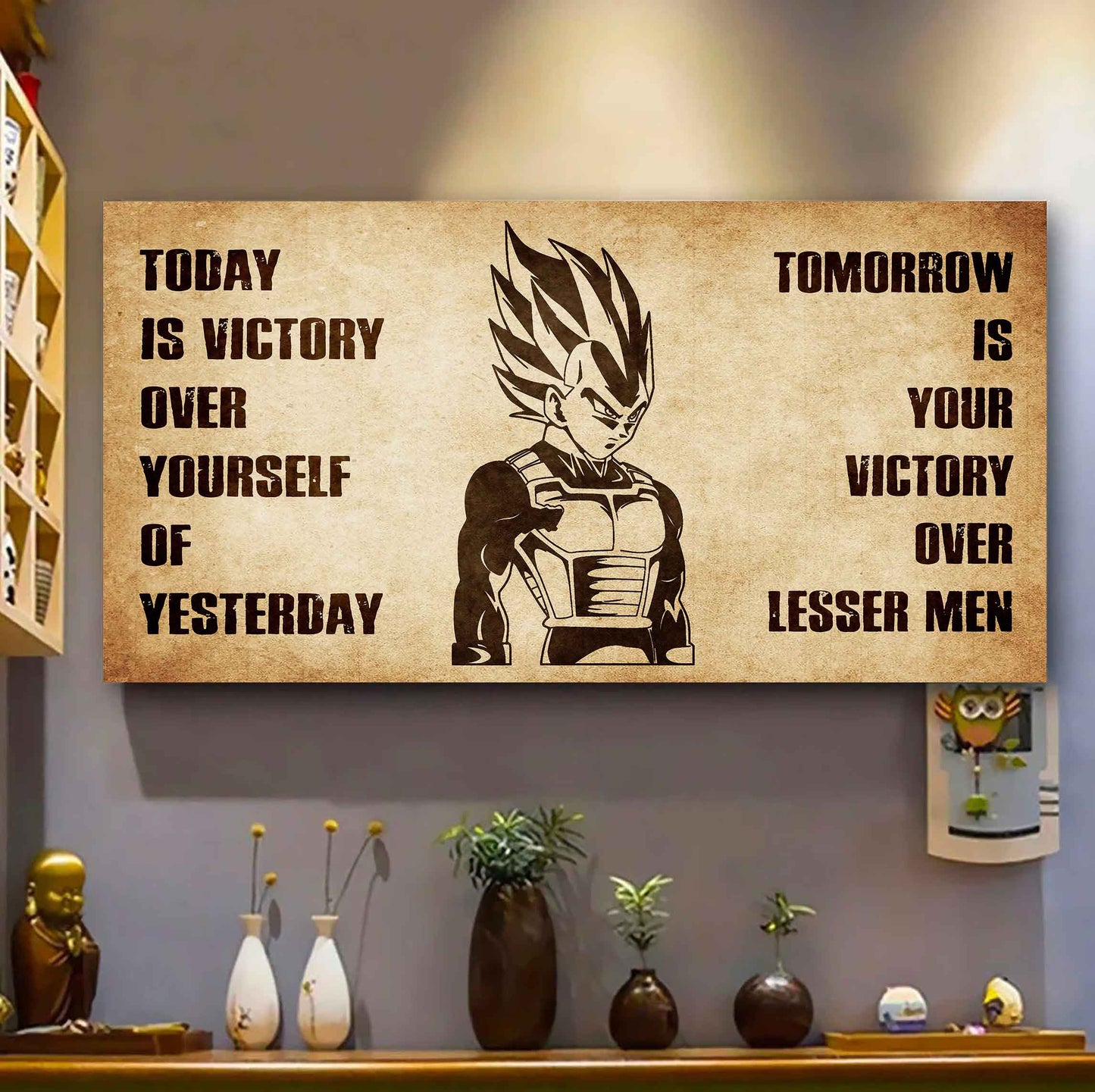Personalized Knight Templar Poster Canvas - Today Is Victory Over Yourself Of Yesterday Tomorrow Is Your Victory Over Lesser Men
