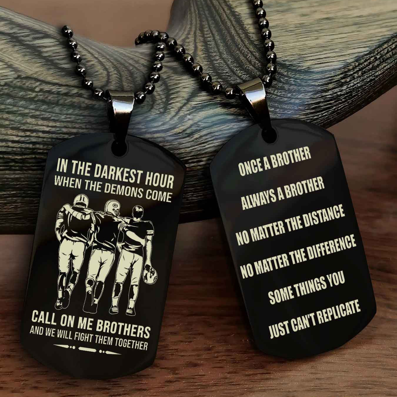 Knight Templar Customizable engraved dog tag double sided gift from brother Once A Brother Always A Brother
