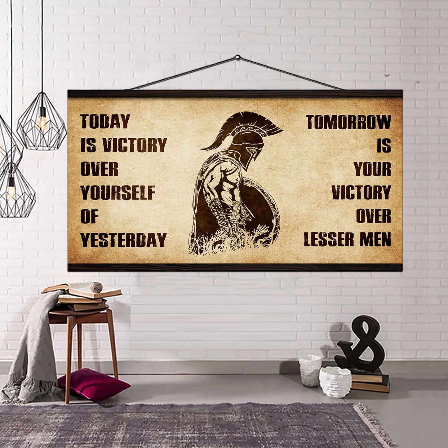 Personalized Knight Templar Poster Canvas - Today Is Victory Over Yourself Of Yesterday Tomorrow Is Your Victory Over Lesser Men