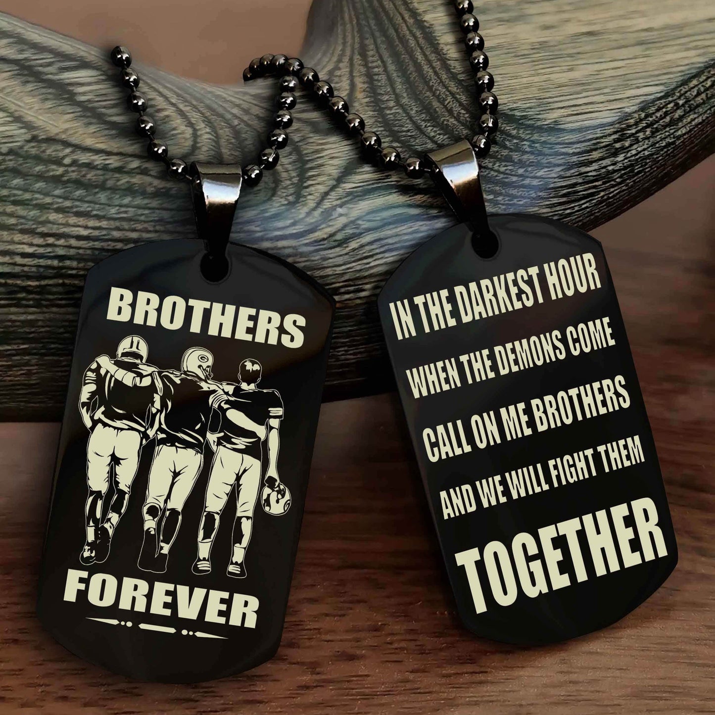 Knight Templar Personalized Double Sided Dog Tag For My Brother - Call On Me Brother And We Will Fight Them Together Gift For Your Friend
