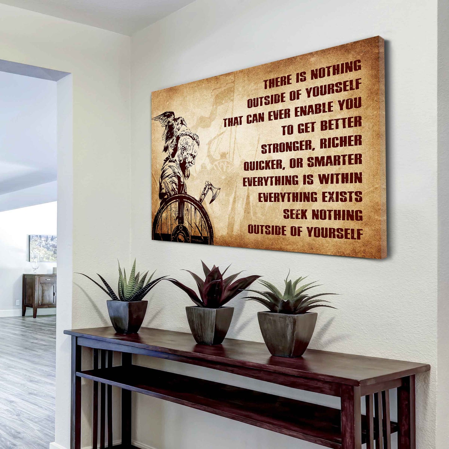 Knight Templar Poster Canvas There Is Nothing Outside Of Yourself Best Gift With Motivation Quotes