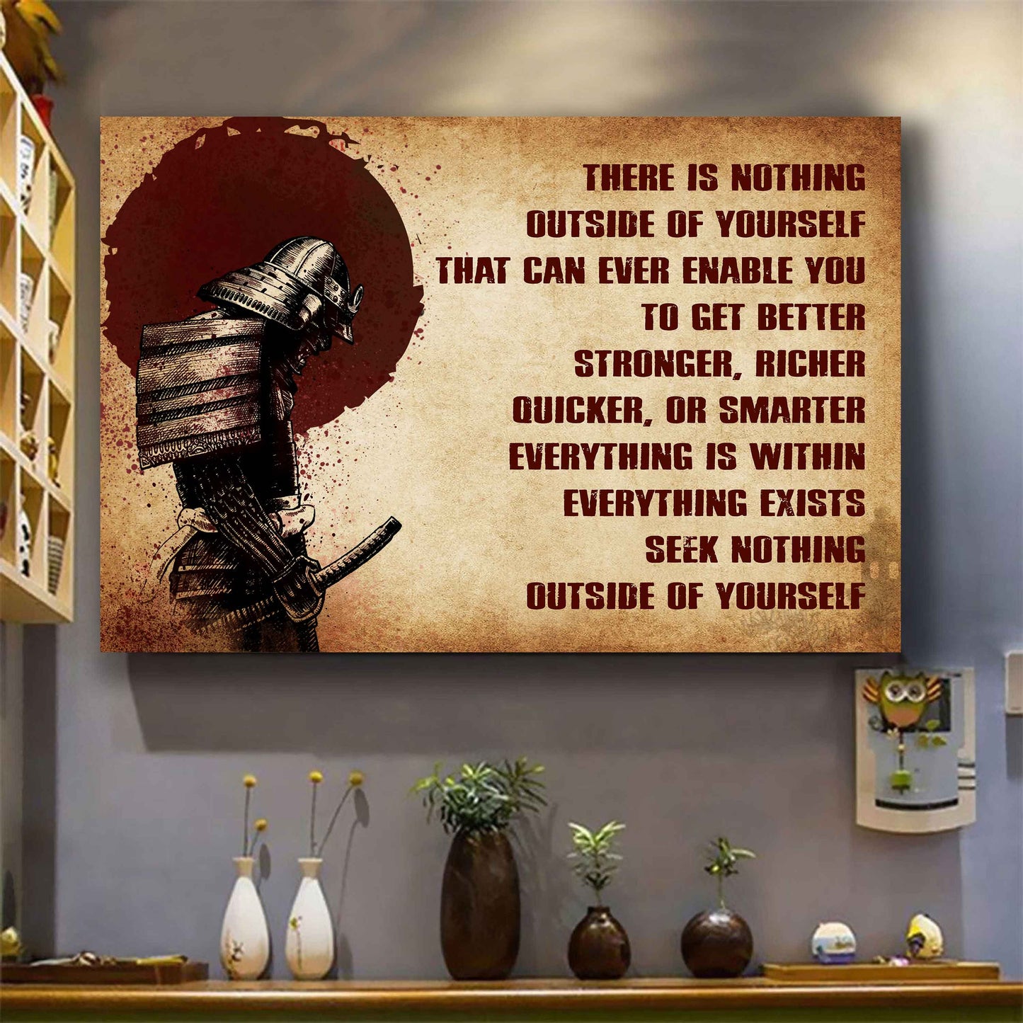 Knight Templar Poster Canvas There Is Nothing Outside Of Yourself Best Gift With Motivation Quotes