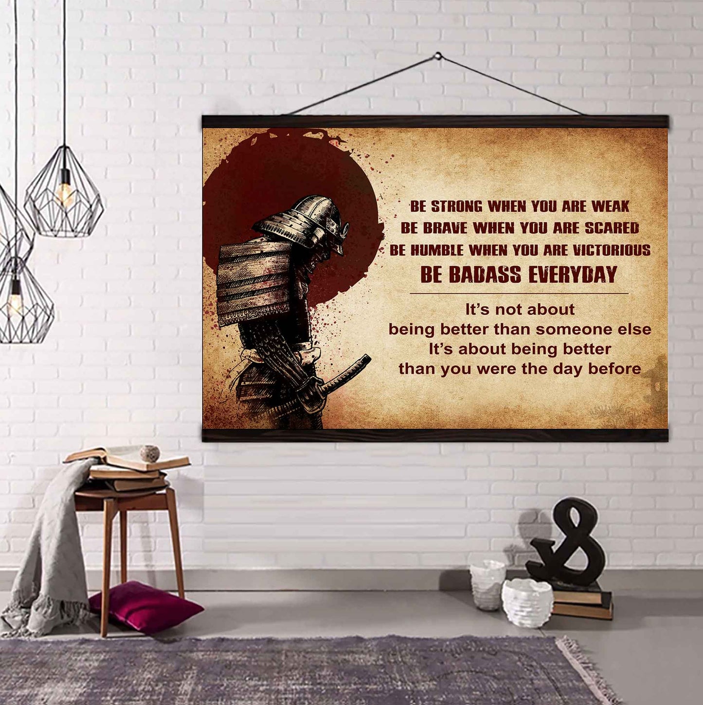 Knight Templar Poster Canvas Be Strong When You Are Weak Be Badass Everyday From Dad To Son Gift For Your Son Motivational Quotes